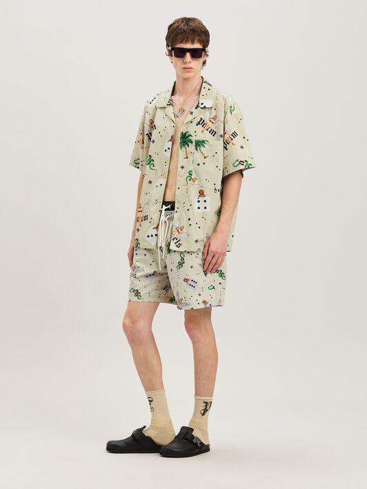 PIN UP BOWLING SHIRT SS IVORY - MULTICOL Product Image