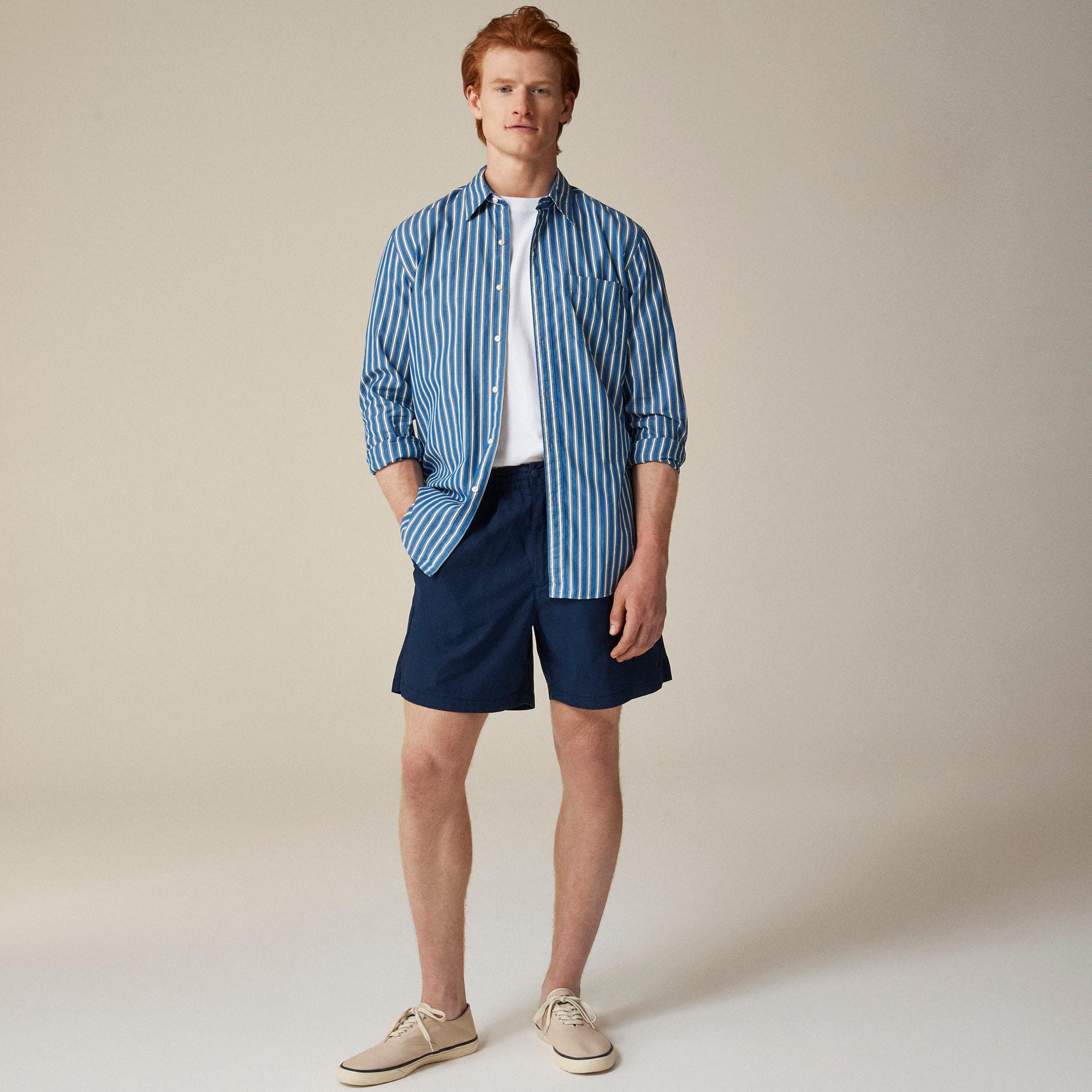 Secret Wash cotton poplin shirt with point collar Product Image