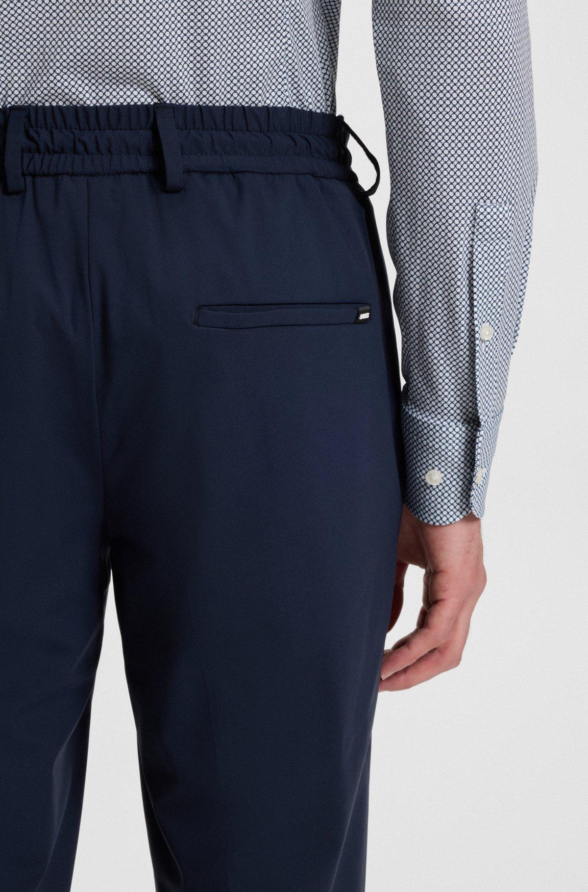 Printed slim-fit shirt in Italian-made performance-stretch jersey Product Image