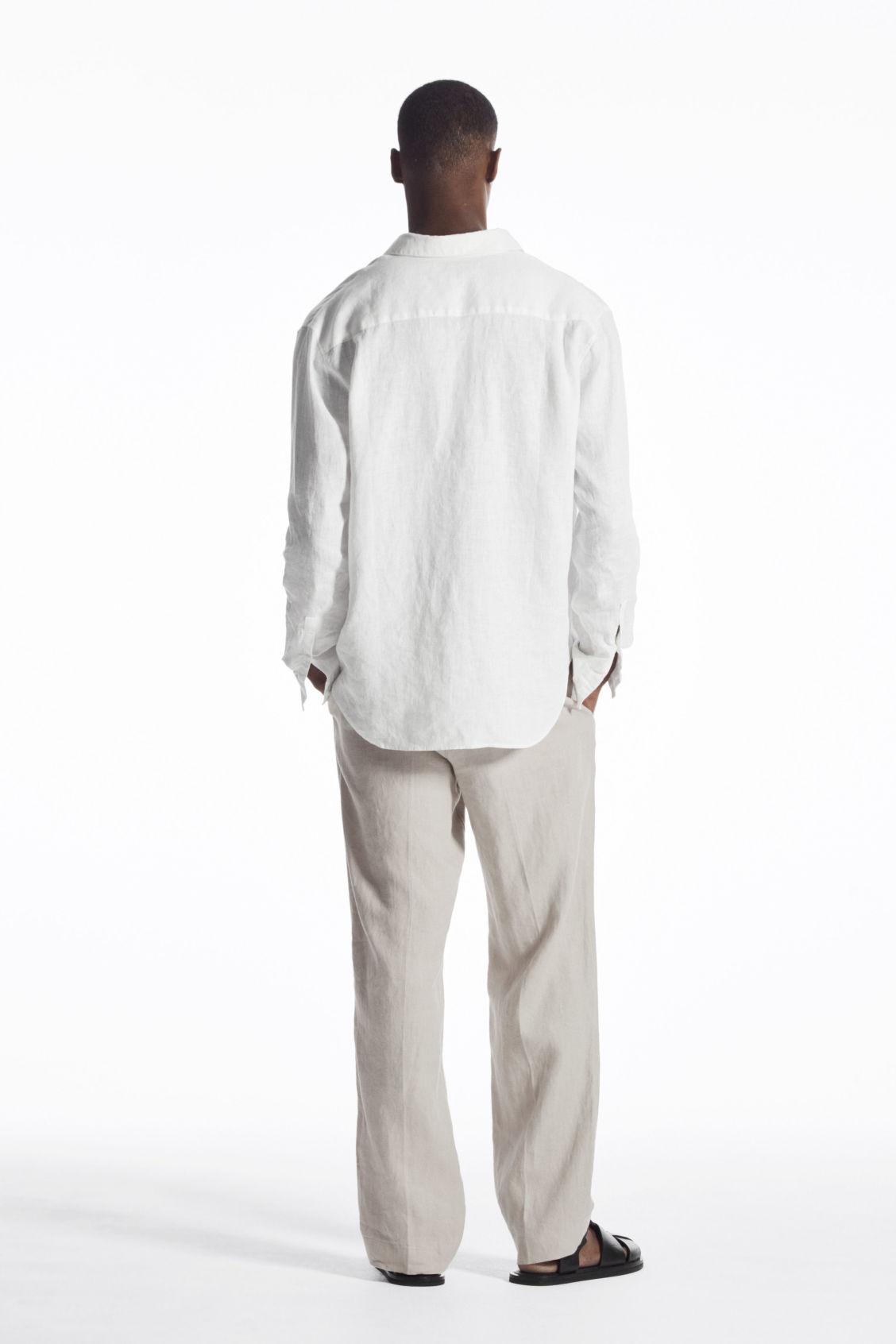 RELAXED LINEN LONG-SLEEVED SHIRT Product Image