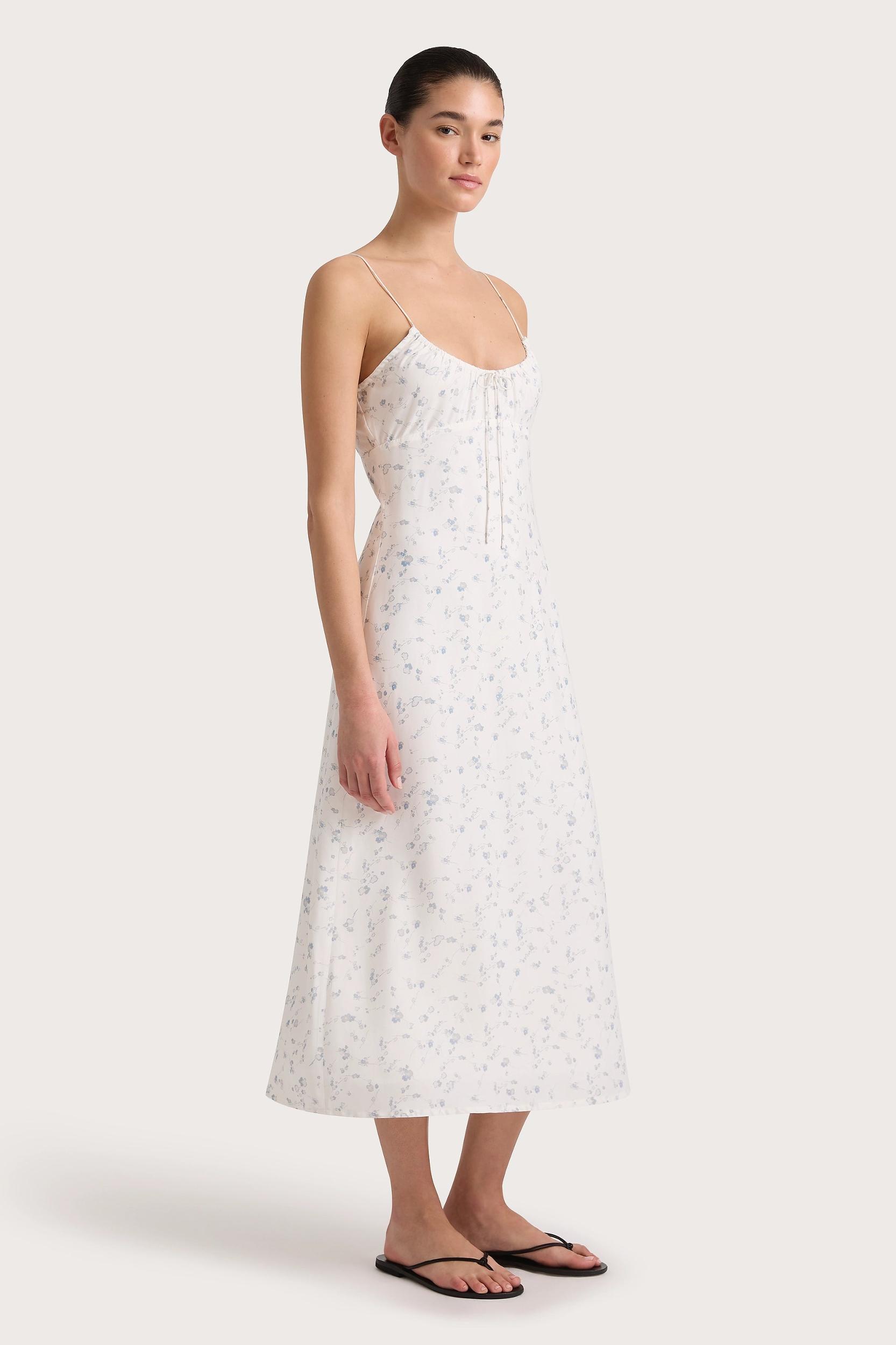 Pau Dress Blossom Egg Shell Powder Blue - Final Sale Product Image