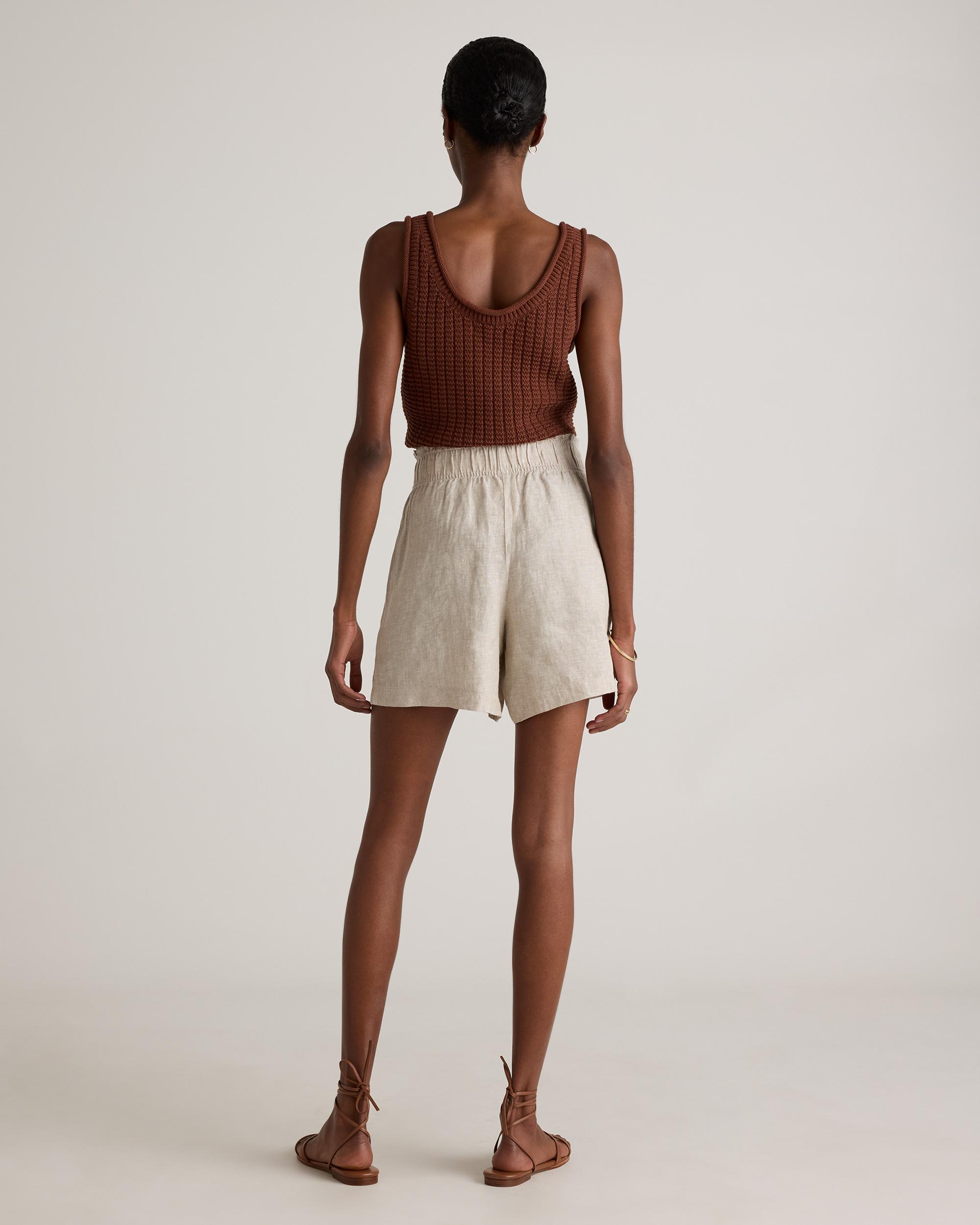Quince | Women's 100% European Linen High Waisted Shorts Product Image