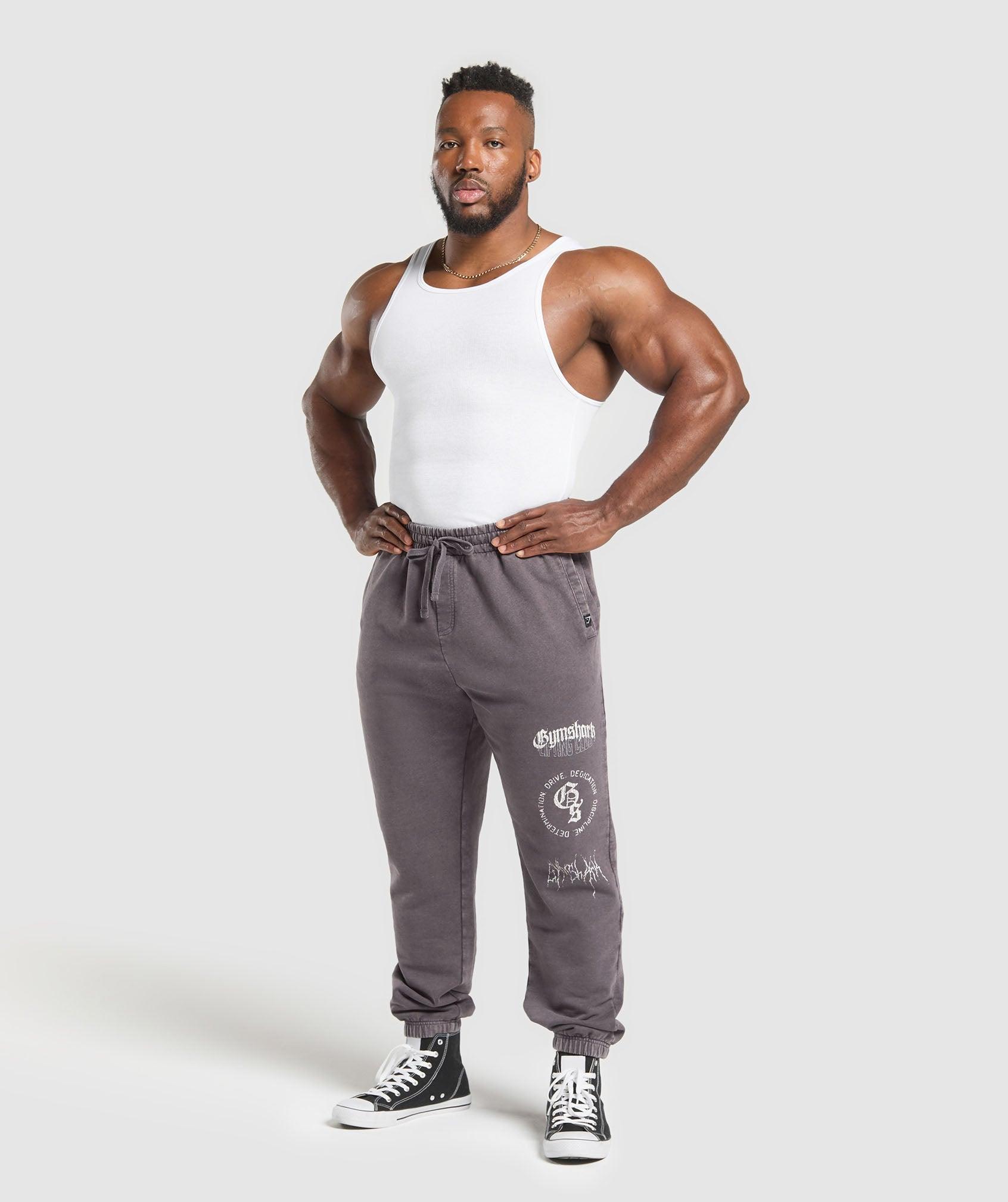 Distressed Graphic Joggers Product Image