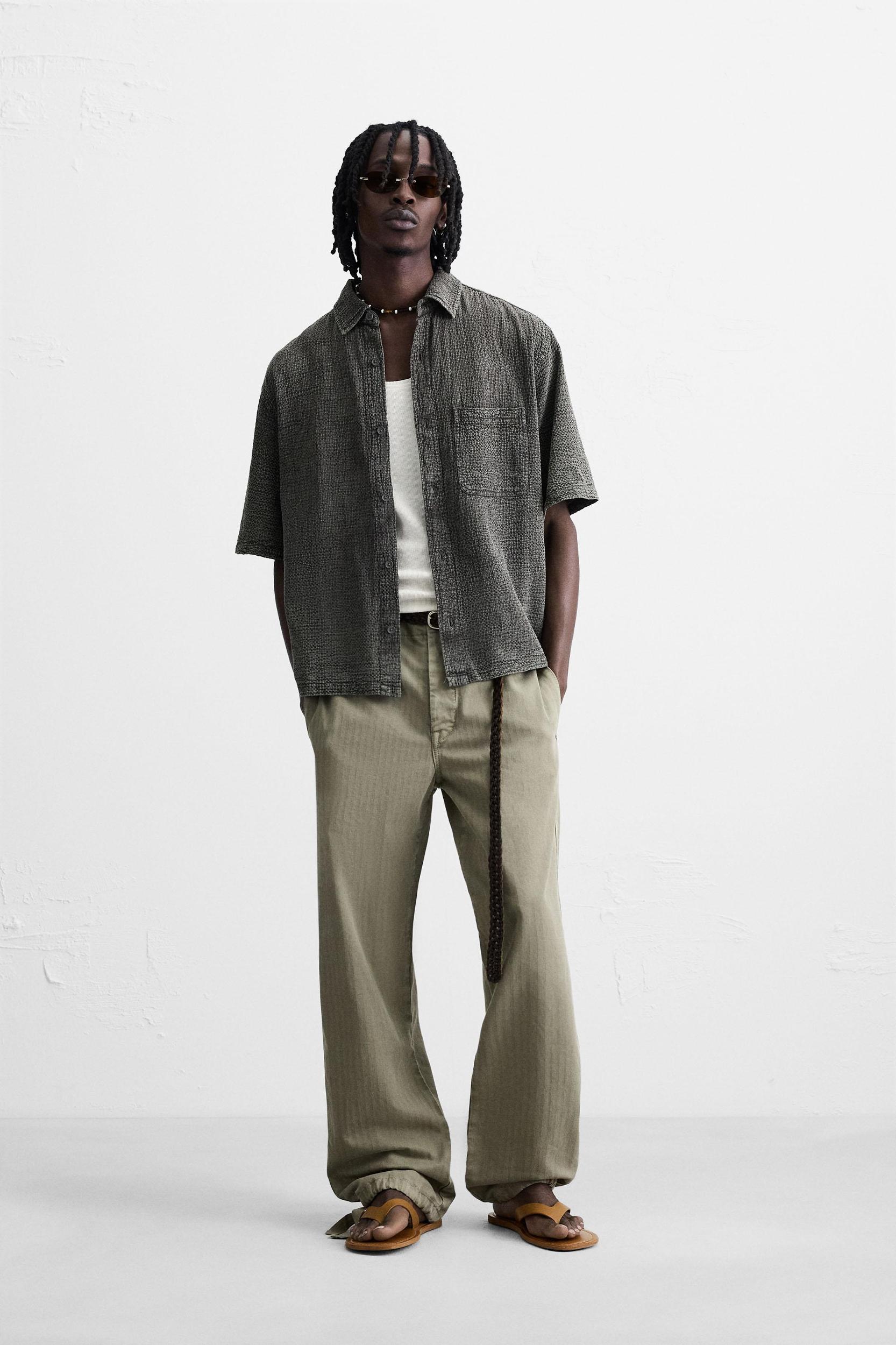 WASHED TEXTURE SHIRT Product Image