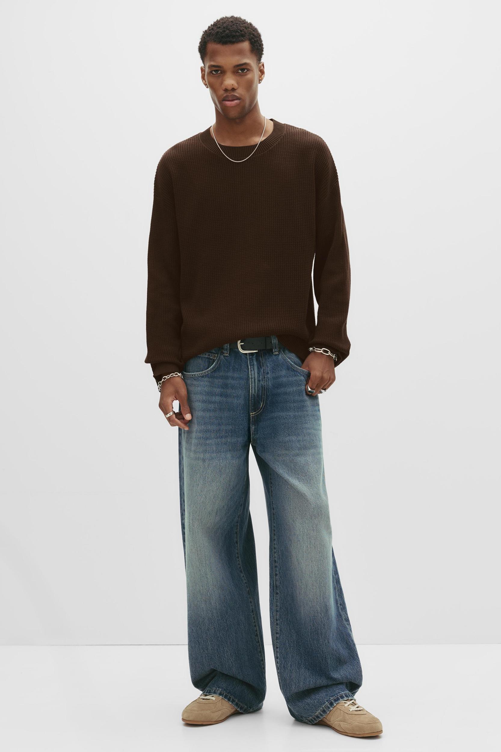 Waffle knit sweater Product Image