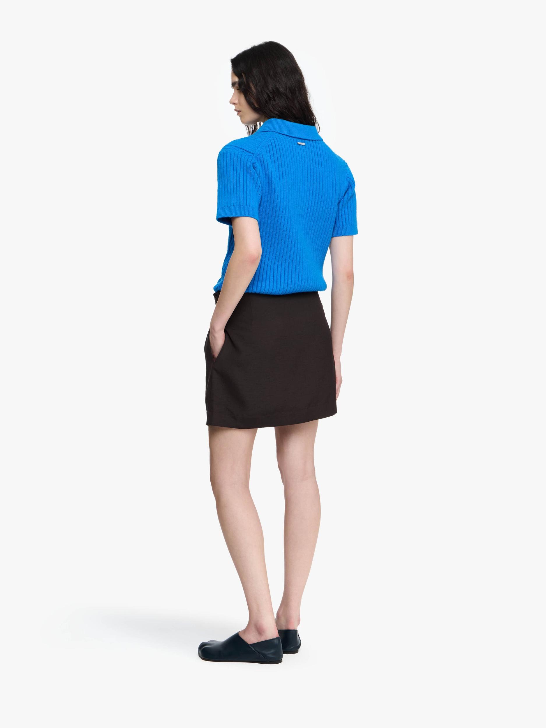 LEATHER TAB MINI SKIRT Product Image