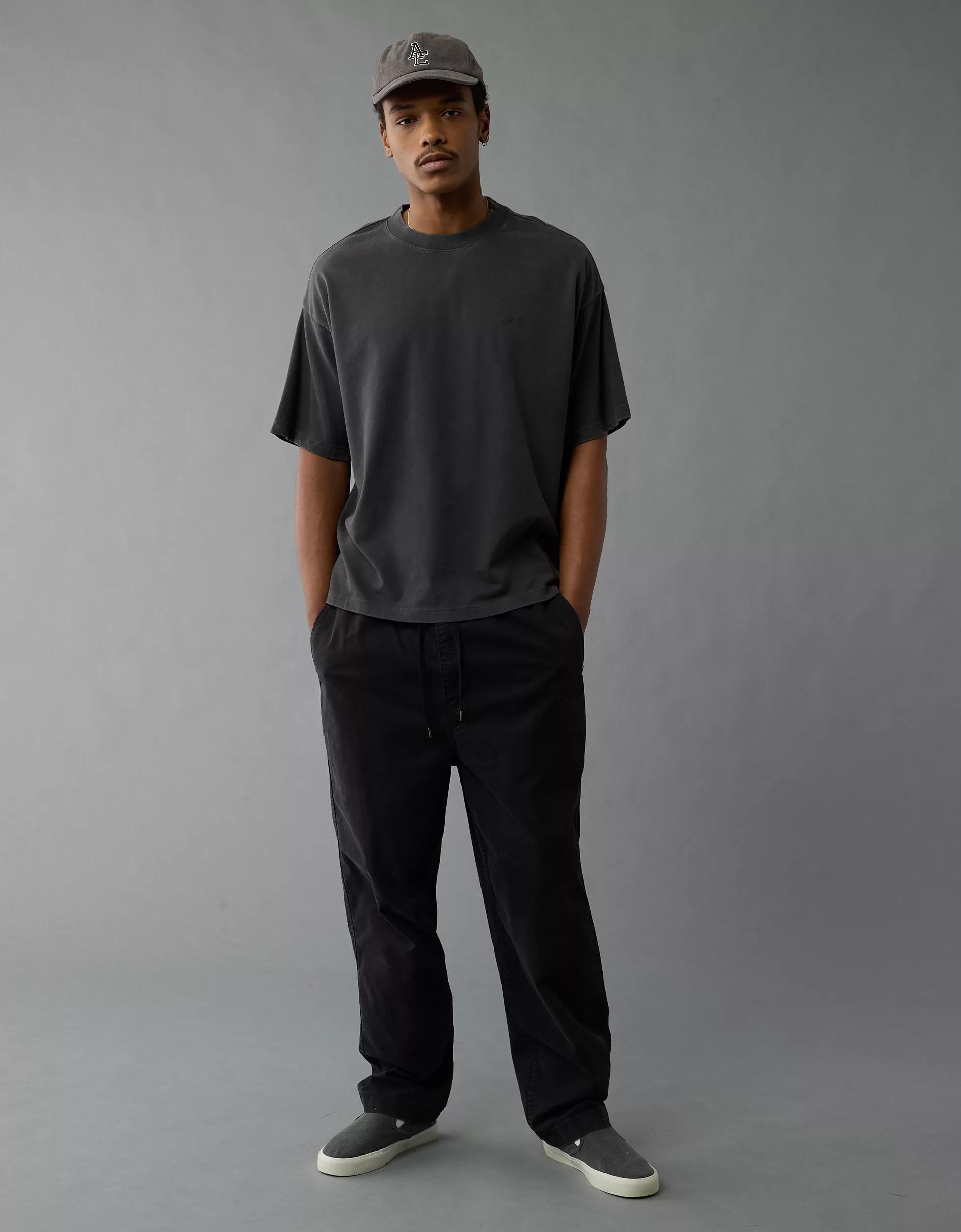 AE Laidback Luxe Heavyweight Oversized Logo Graphic T-Shirt Product Image