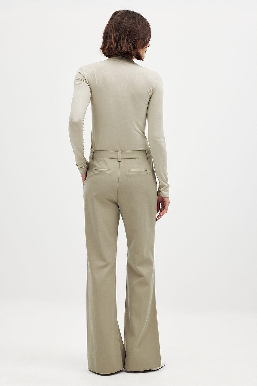 Mid Waist Flared Pants Product Image