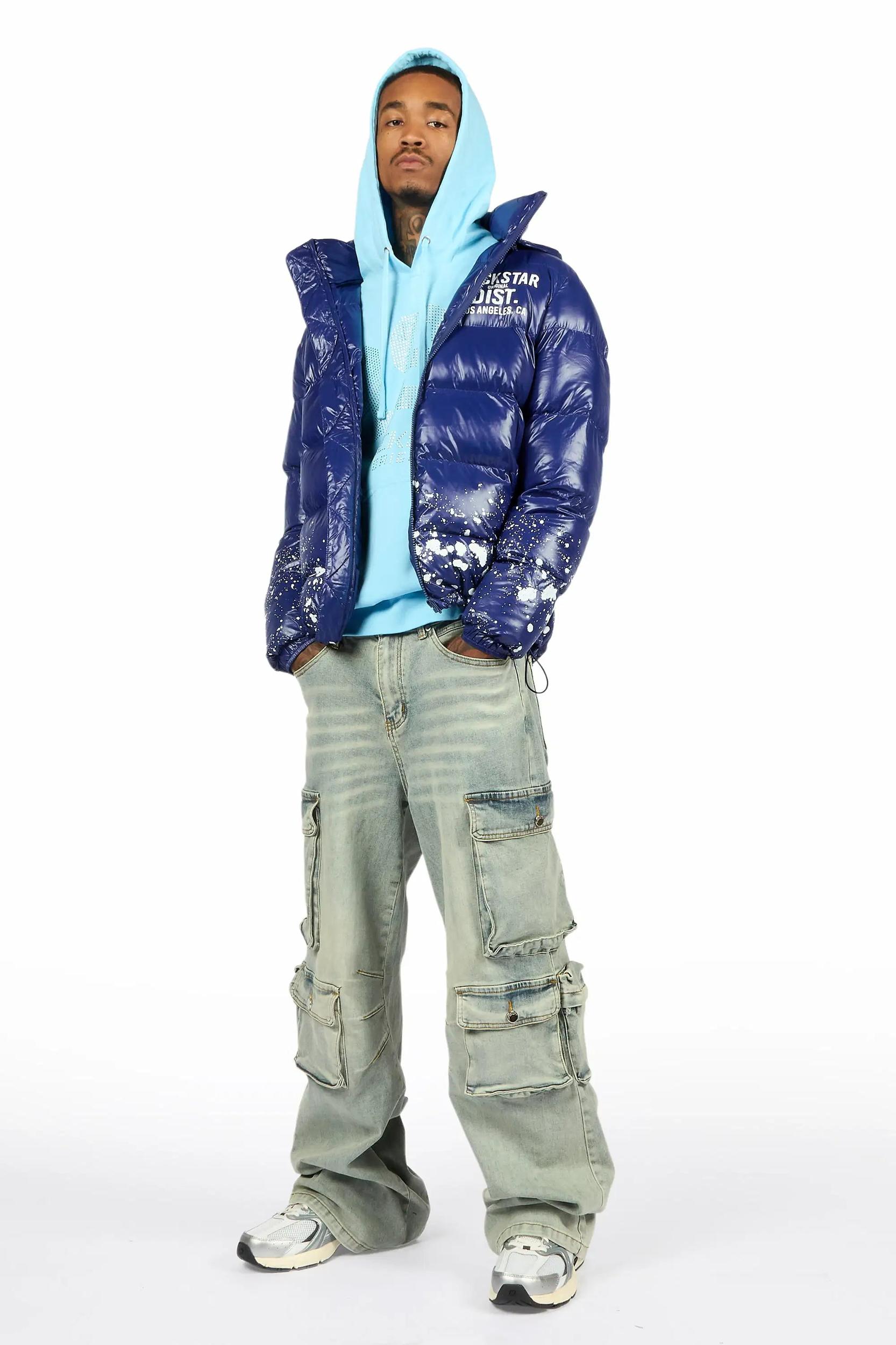 Cortie Blue Baggy Fit Jean Male Product Image