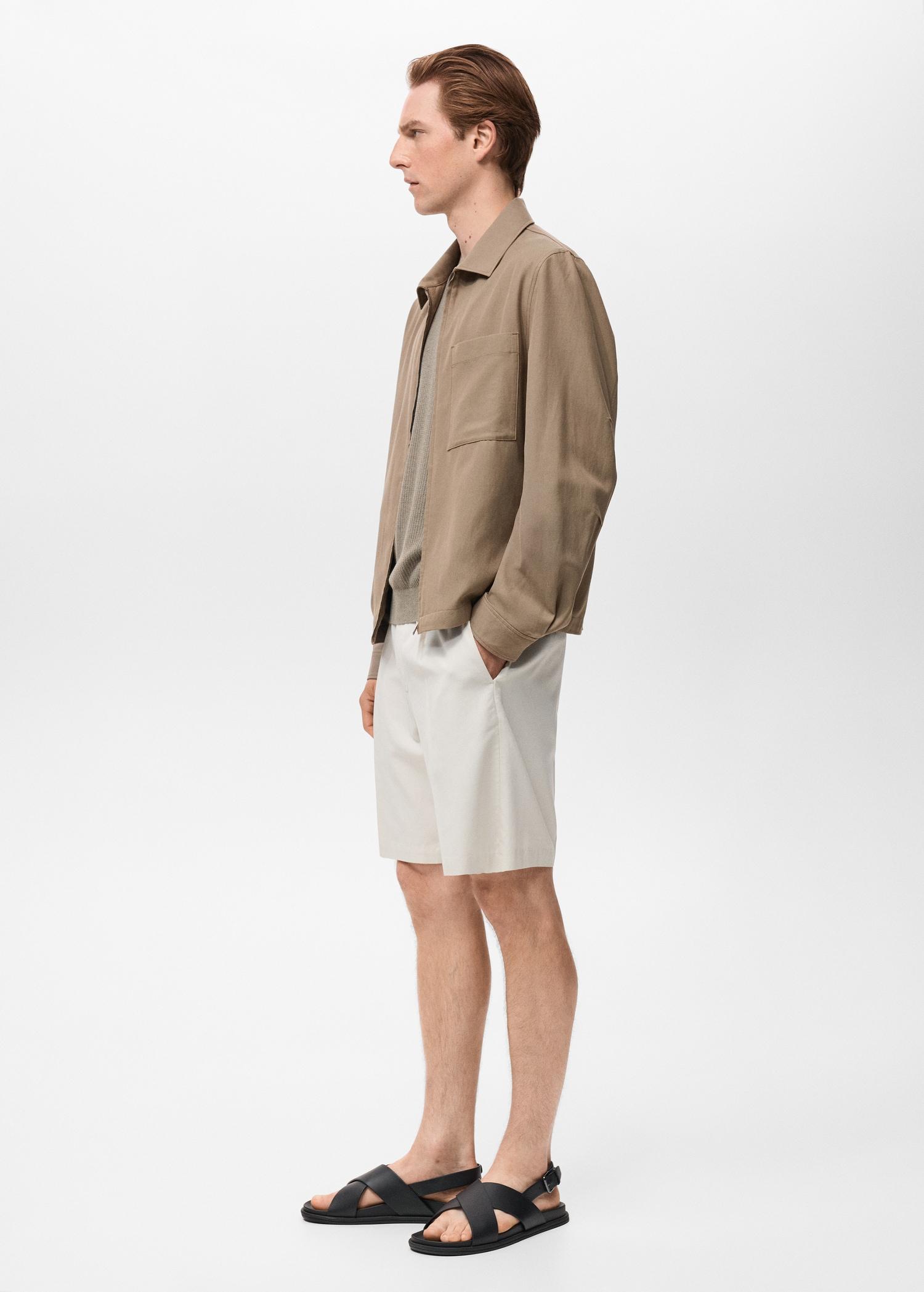 Lyocell jacket with pockets - Men | MANGO USA Product Image