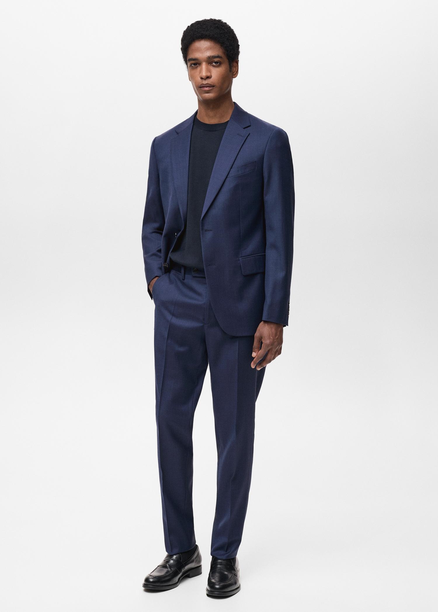 Turin 100% virgin wool suit blazer - Men | MANGO USA Product Image