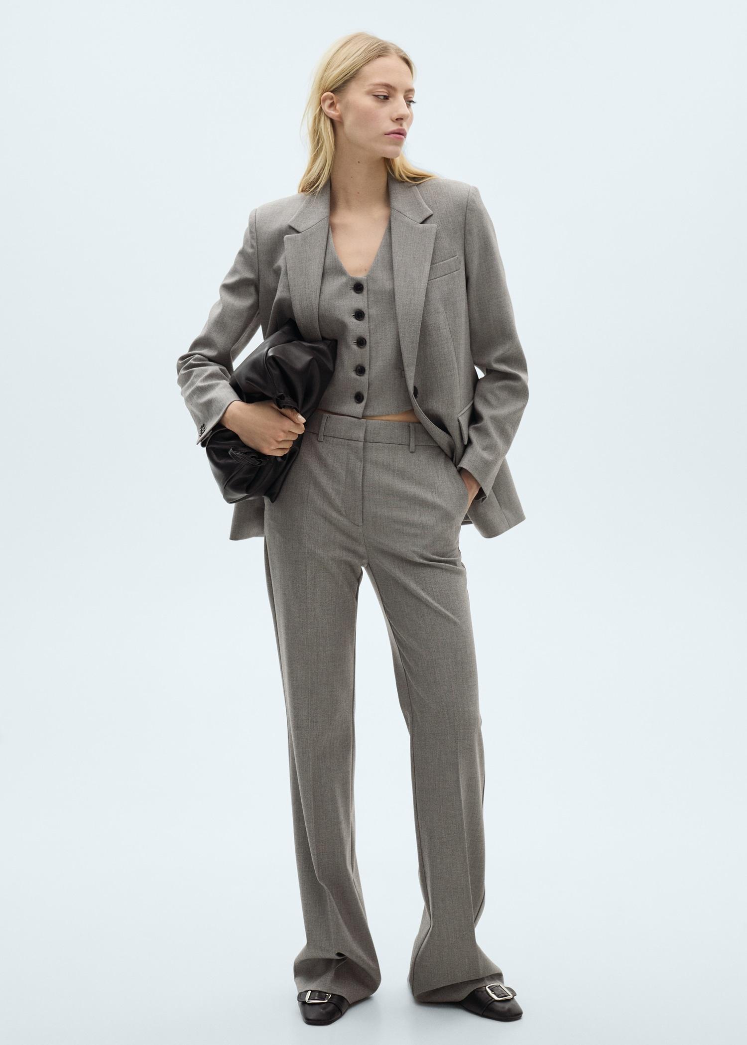 Straight suit trousers - Women | MANGO USA Product Image