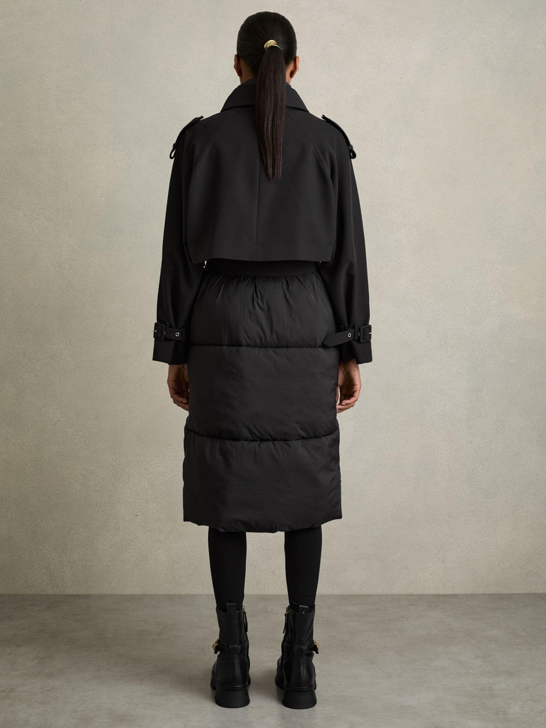 Hybrid Puffer Coat in Black Product Image