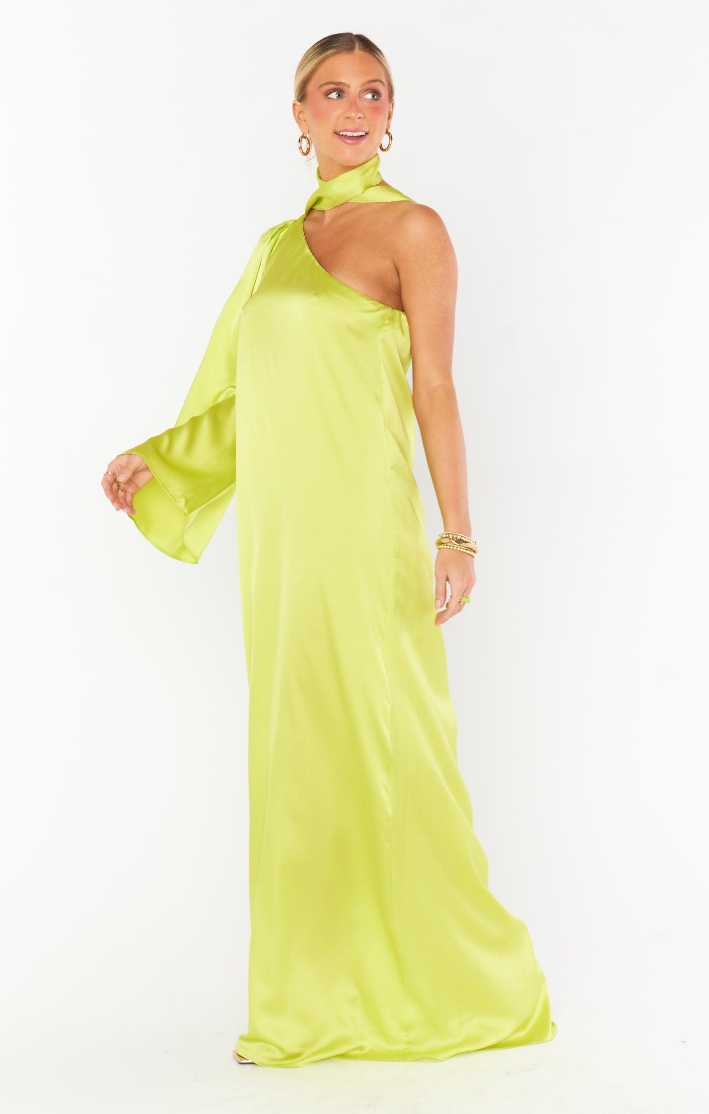 Get Together Dress ~ Citrine Luxe Satin Product Image