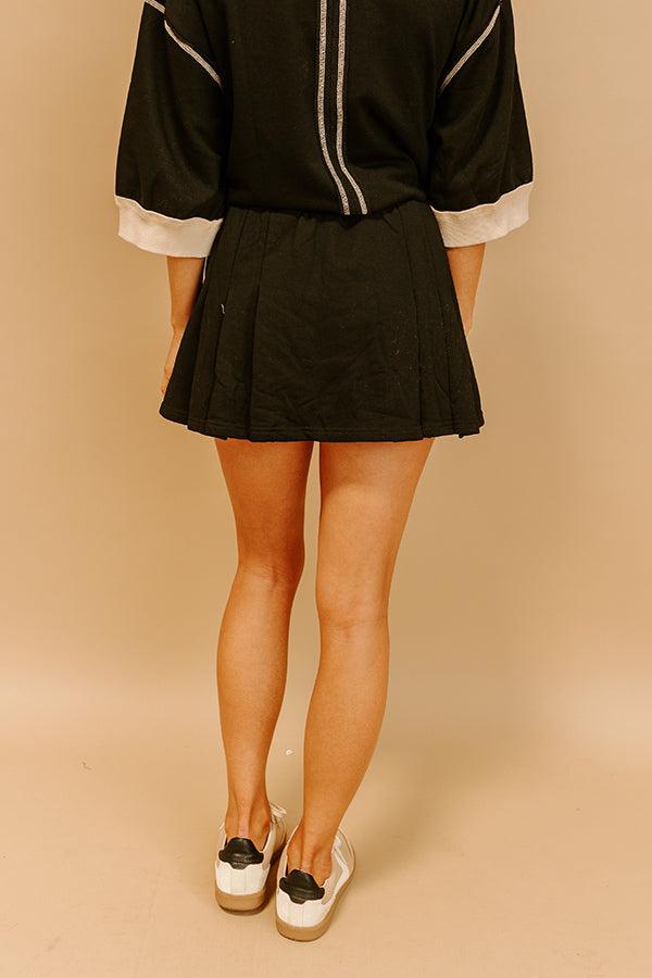 Chic Style High Waist Skort in Black Product Image