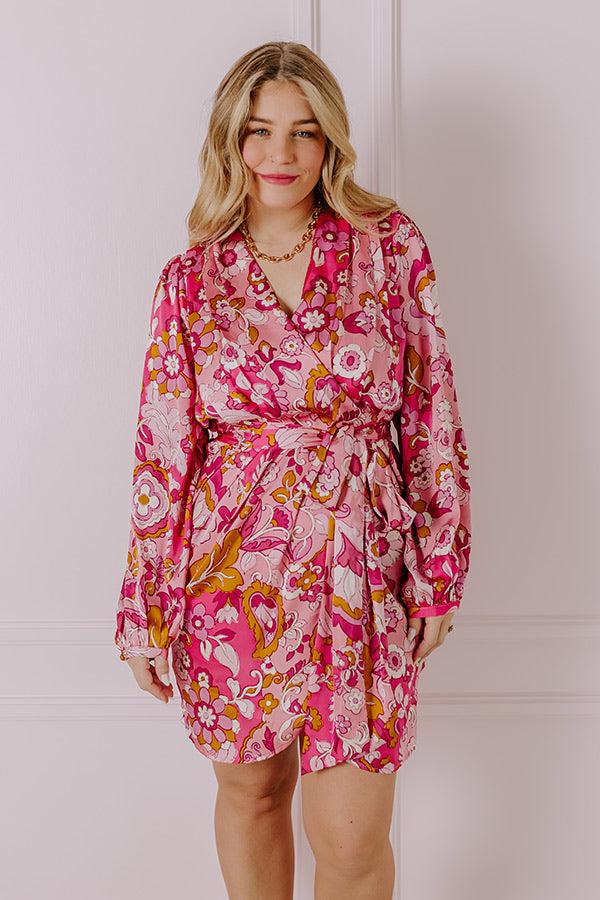 Romance In Paris Satin Mini Dress Product Image