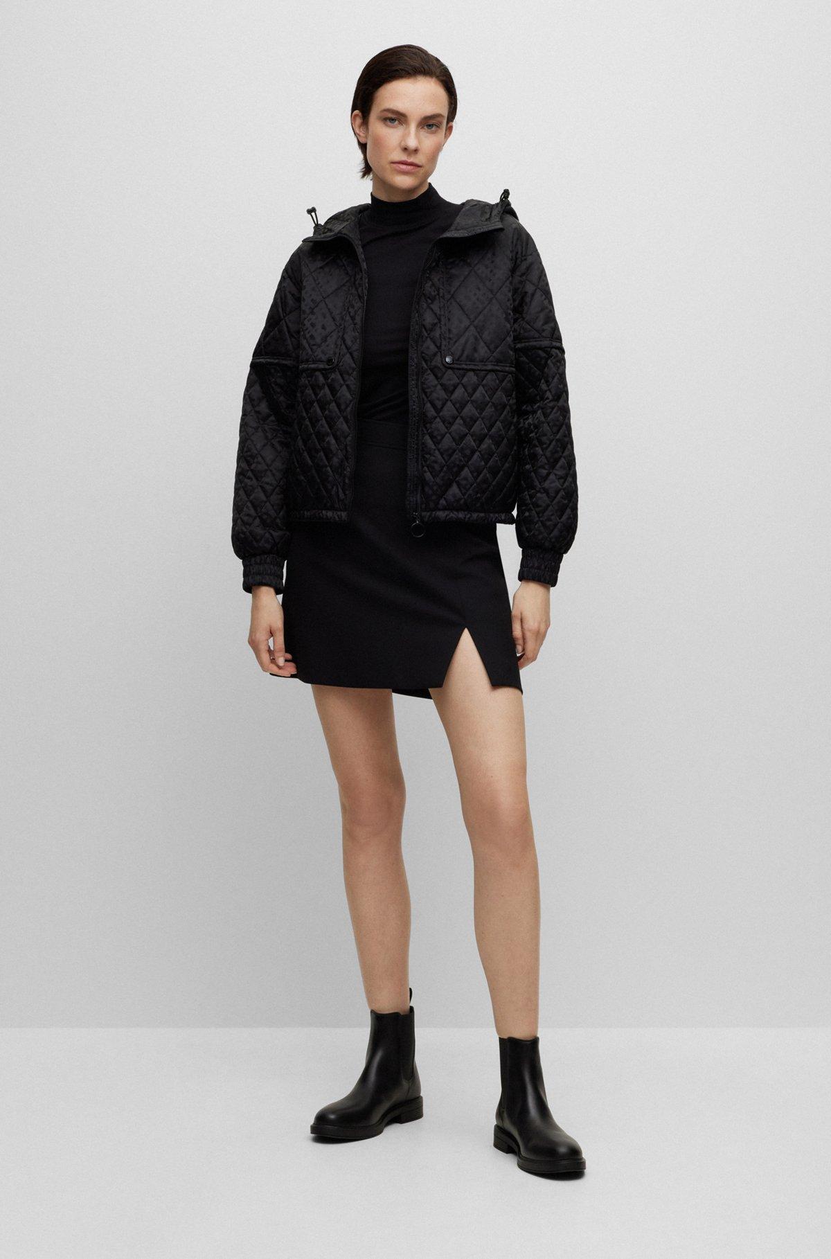 BOSS - Leather Chelsea boots with branded trim and signature stripe - Black Product Image