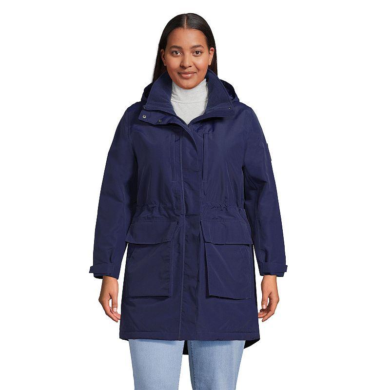 Plus Size Lands' End Squall Waterproof Insulated Winter Parka, Women's, Size: 1XL, Deep  Blue Product Image
