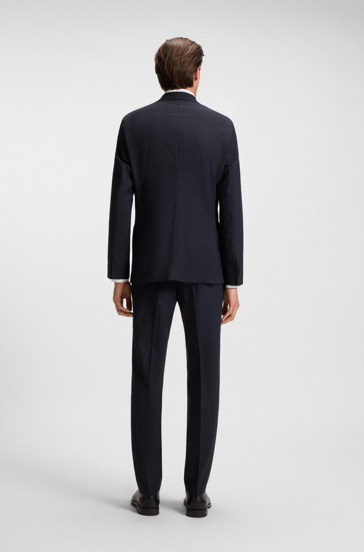 Extra-slim-fit suit in a micro-pattern wool blend Product Image