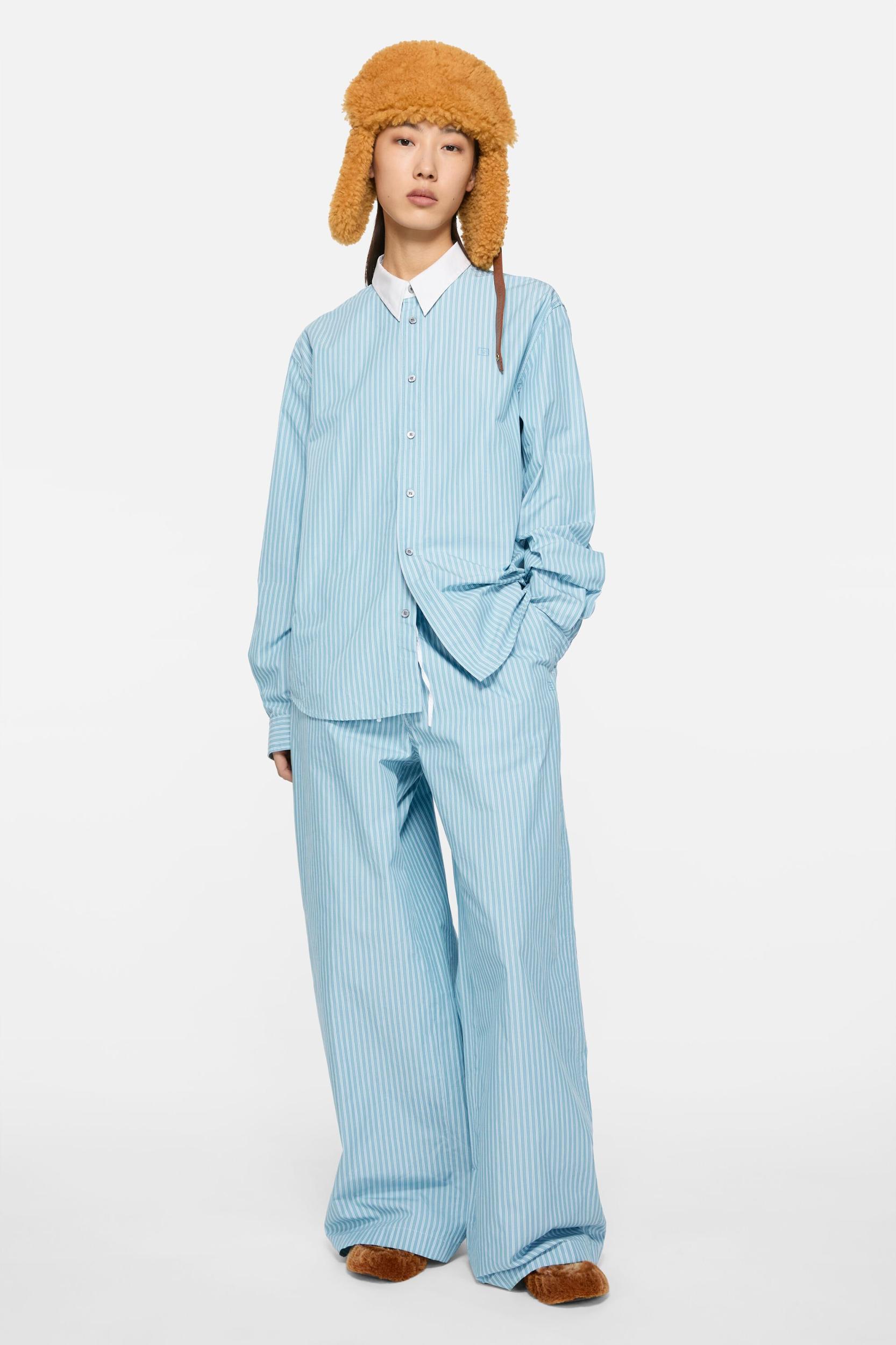 Striped cotton trousers Product Image