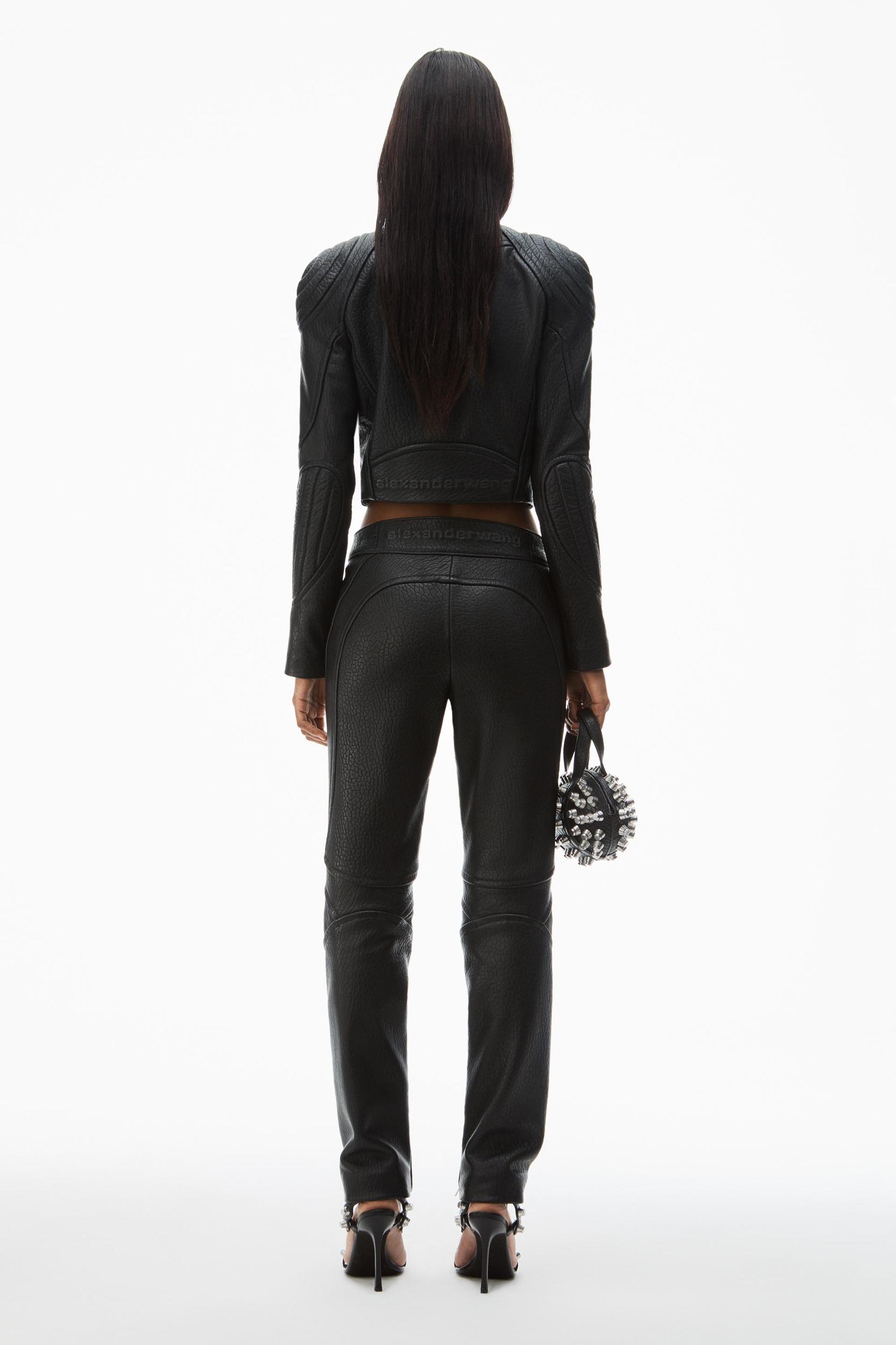 Moto Slim-leg Trouser In Lambskin Leather Product Image
