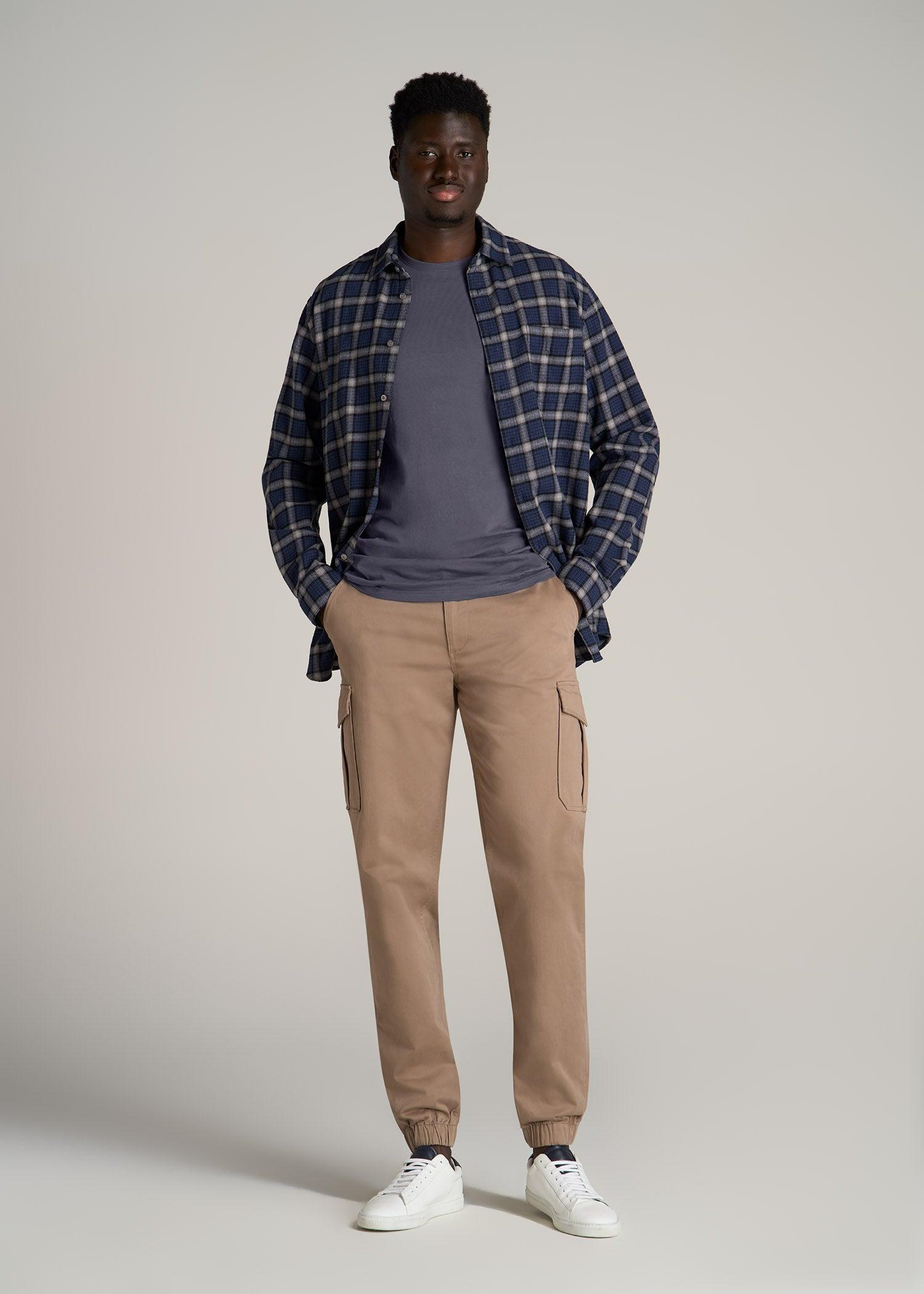 The Everyday Regular Fit Crewneck T-Shirt for Tall Men in Grey Blue Male Product Image