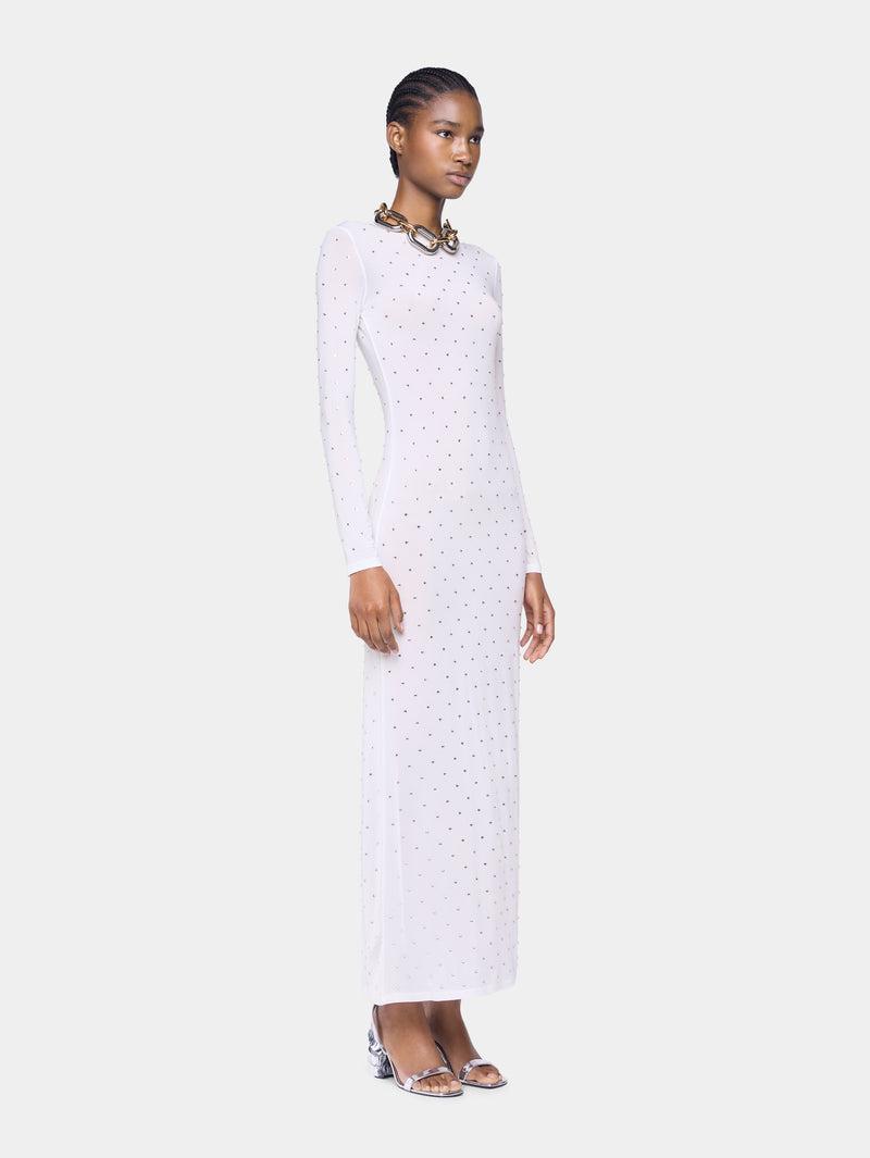 WHITE LONG DRESS IN JERSEY Product Image