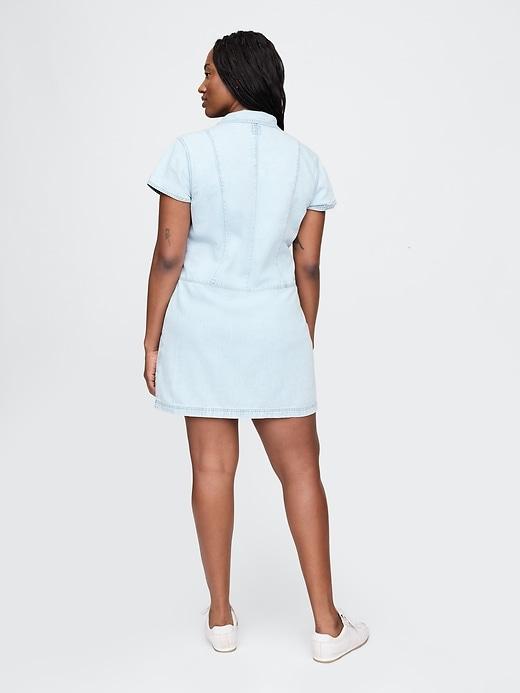 UltraSoft Denim Mini Shift Dress Product Image