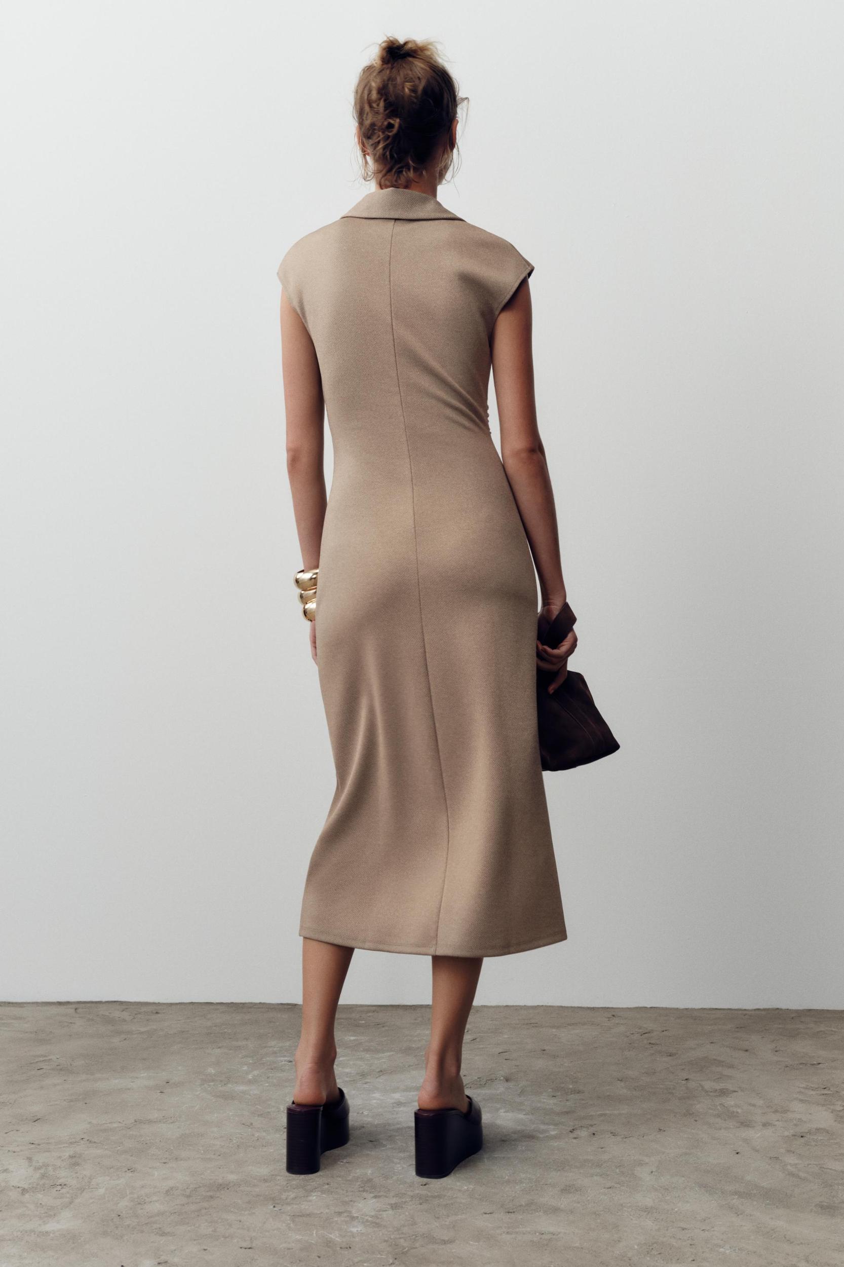 POLO COLLAR MIDI DRESS Product Image