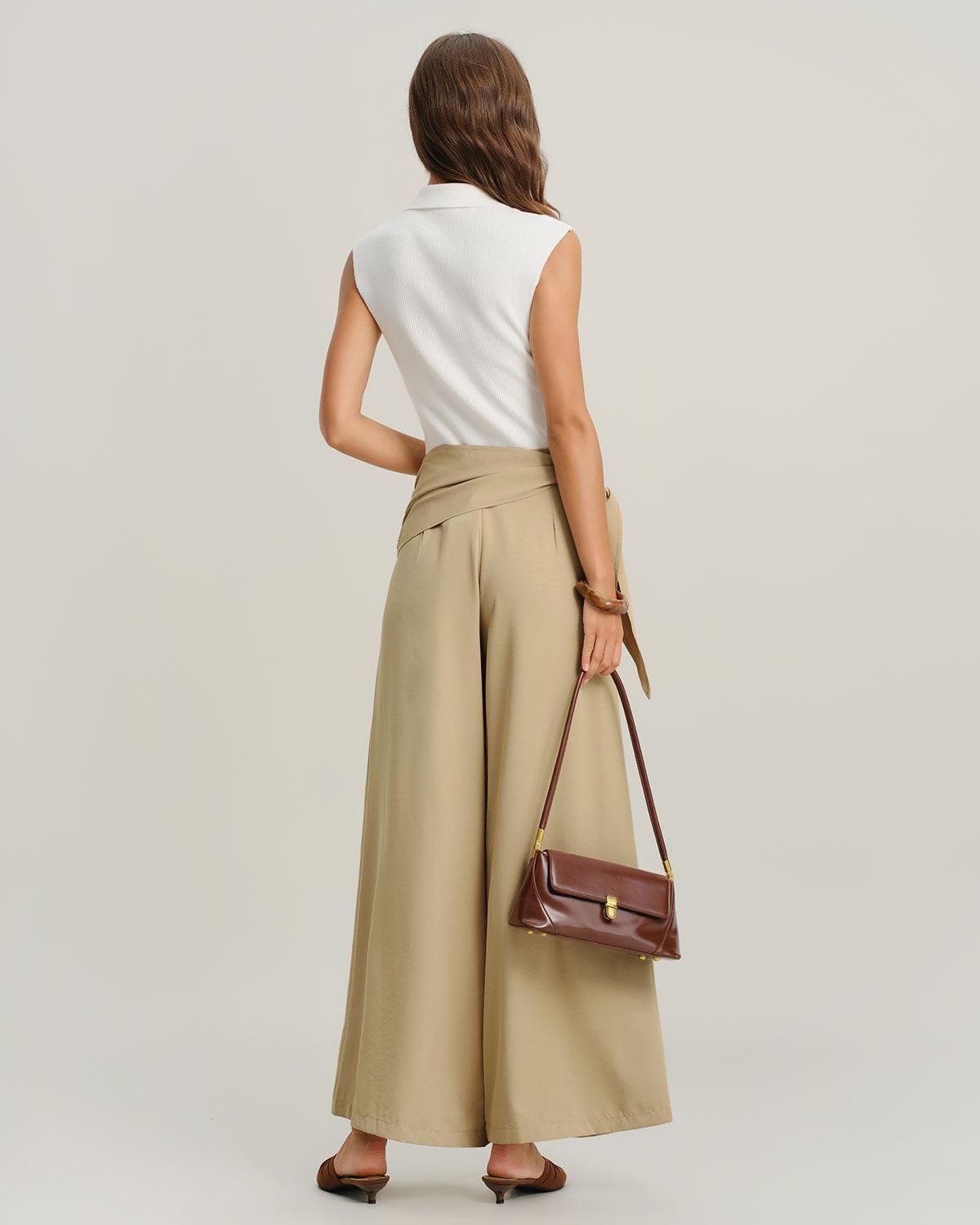 Khaiki Wide Leg Pants Casual Pants Product Image