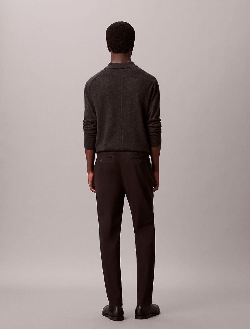 Cotton Sateen Slim Tapered Chino Pants Product Image