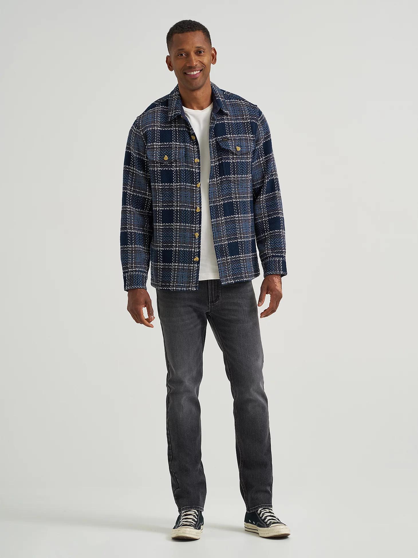 Men's Textured Plaid Overshirt | Men's Tops & Tees | Lee® Product Image