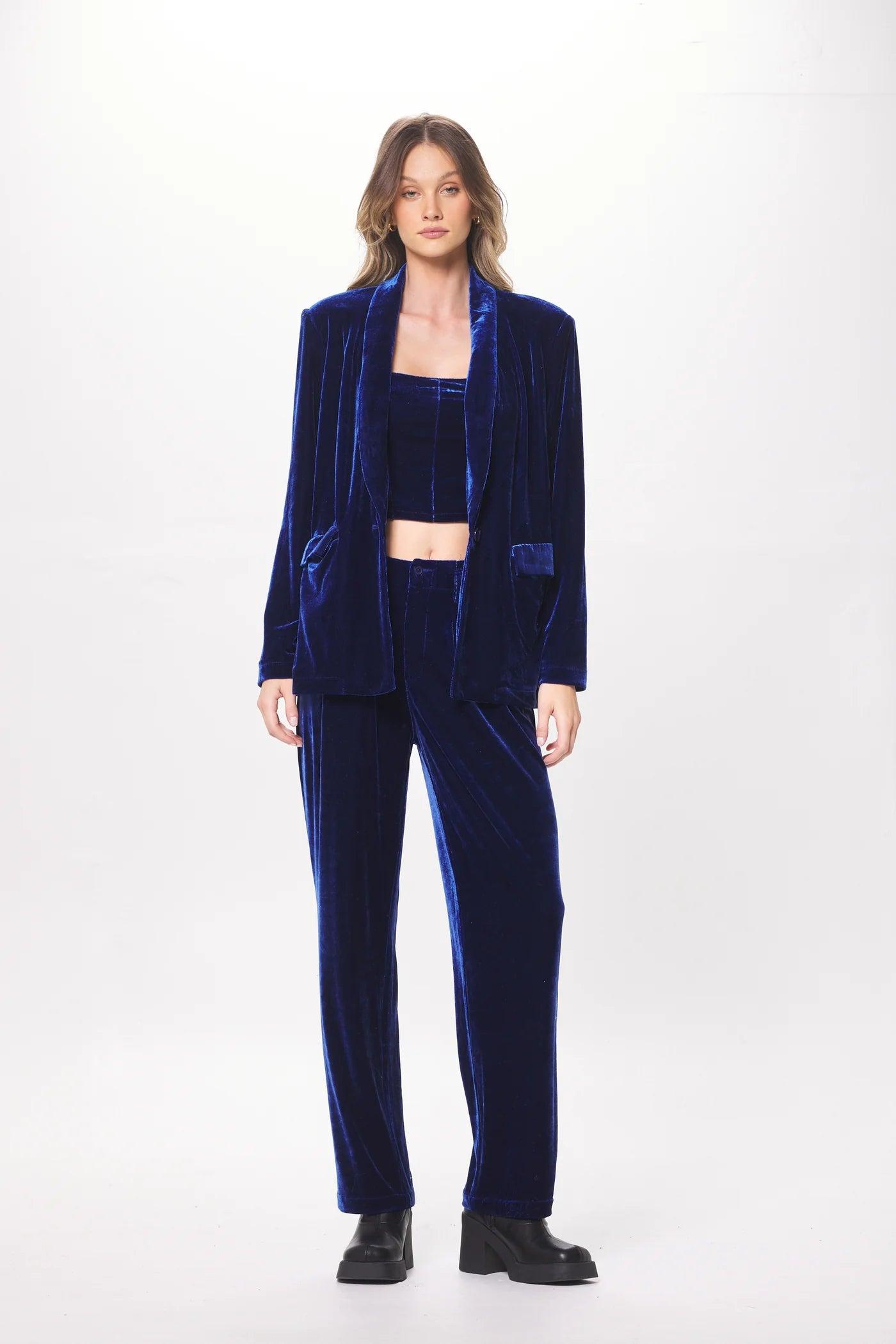 Oversized Velvet Blazer Product Image