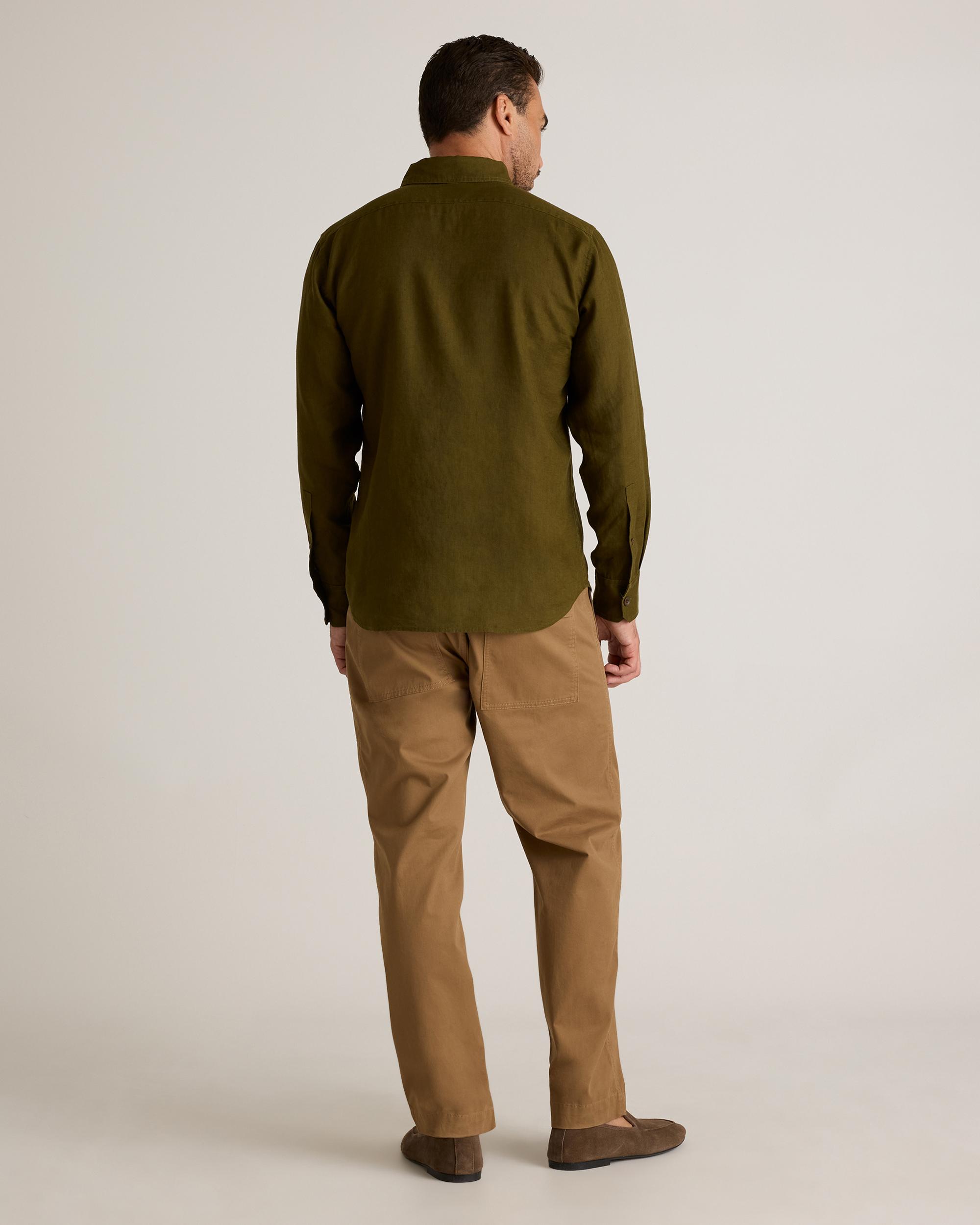 Quince | Men's 100% European Linen Utility Shirt Product Image