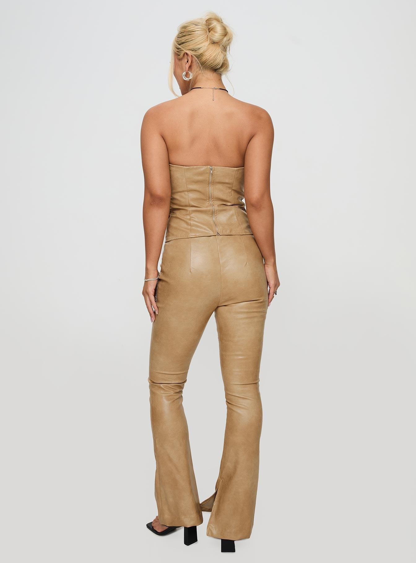 Stagecoach Lace Up Pants Brown Product Image