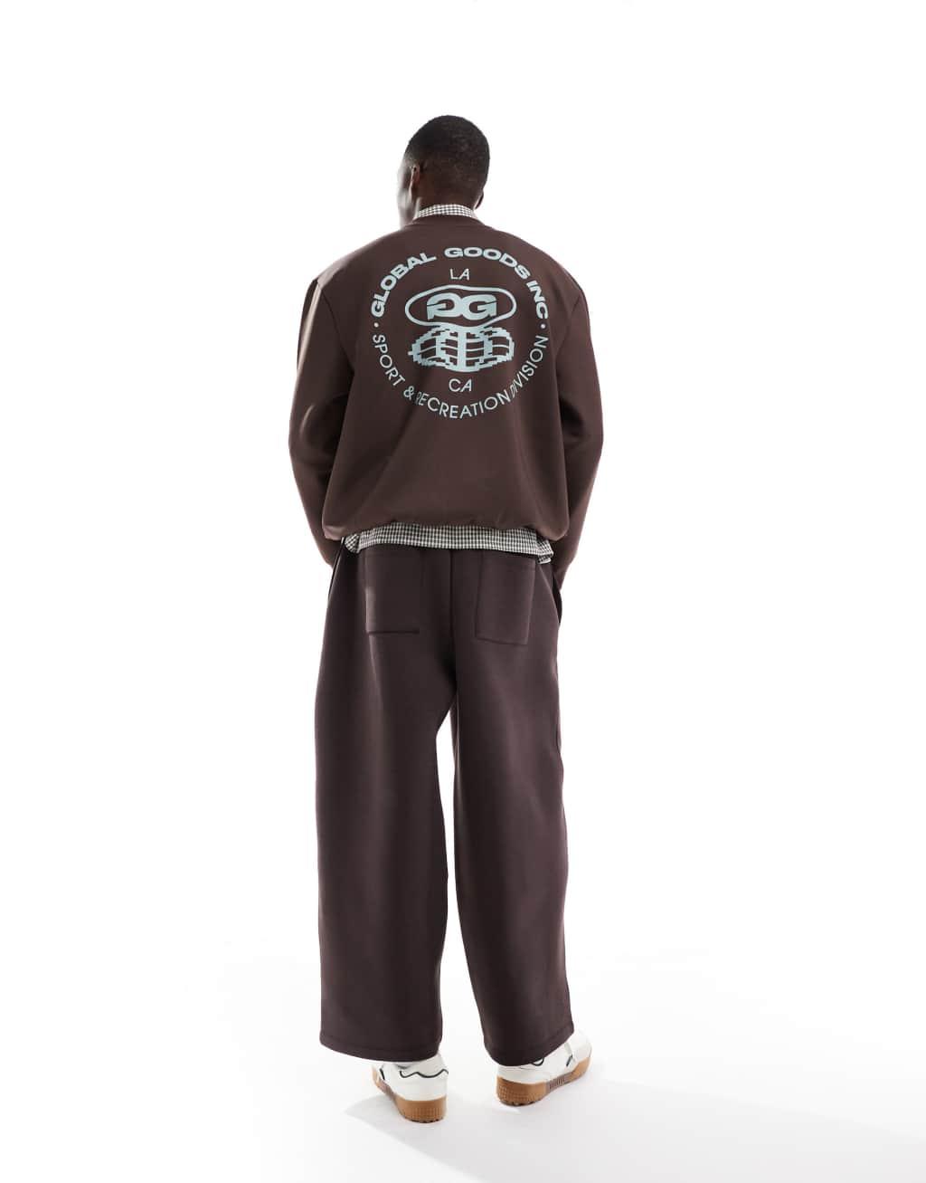 ASOS DESIGN oversized balloon scuba sweatpants in gray Product Image