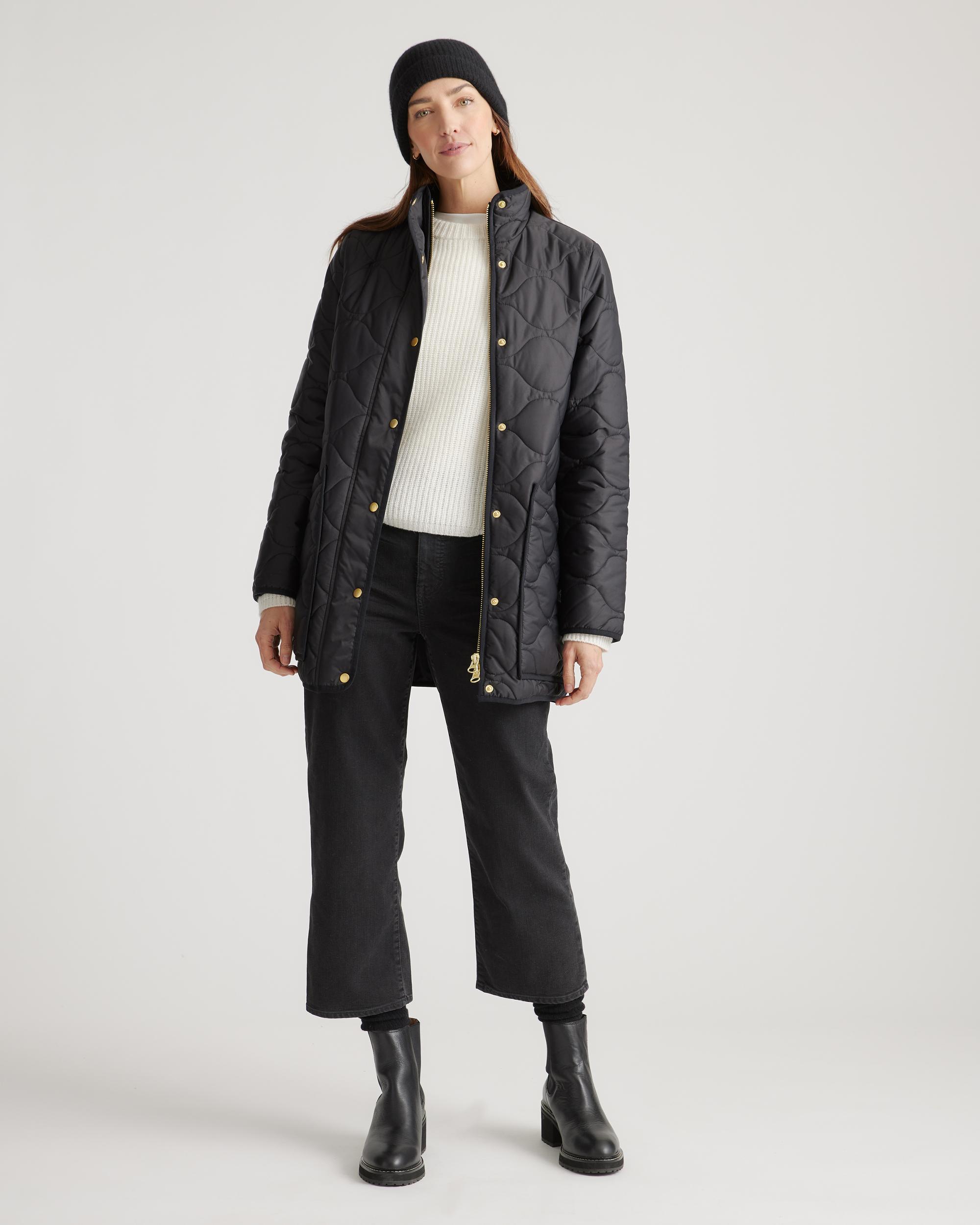 Quince | Women's Featherless Quilted Long Puffer Jacket Nylon Product Image