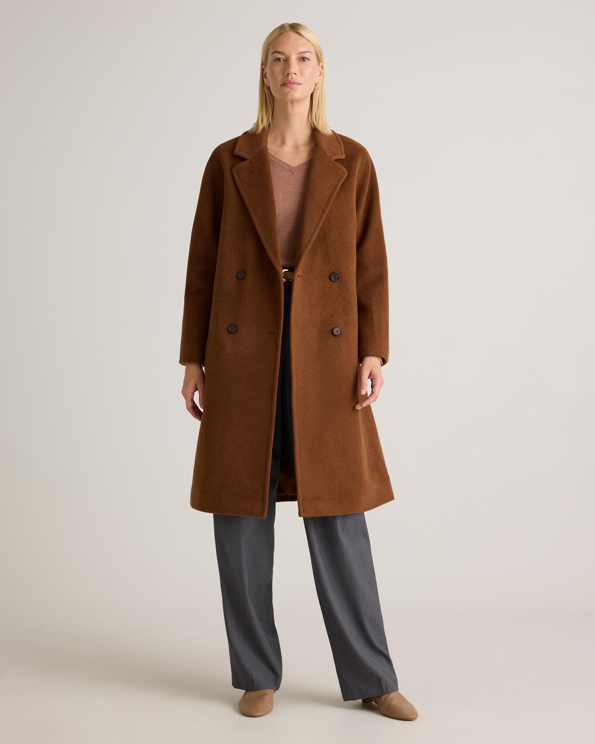 Quince | Women's Camel Hair Double-Breasted Slouch Coat Wool Product Image