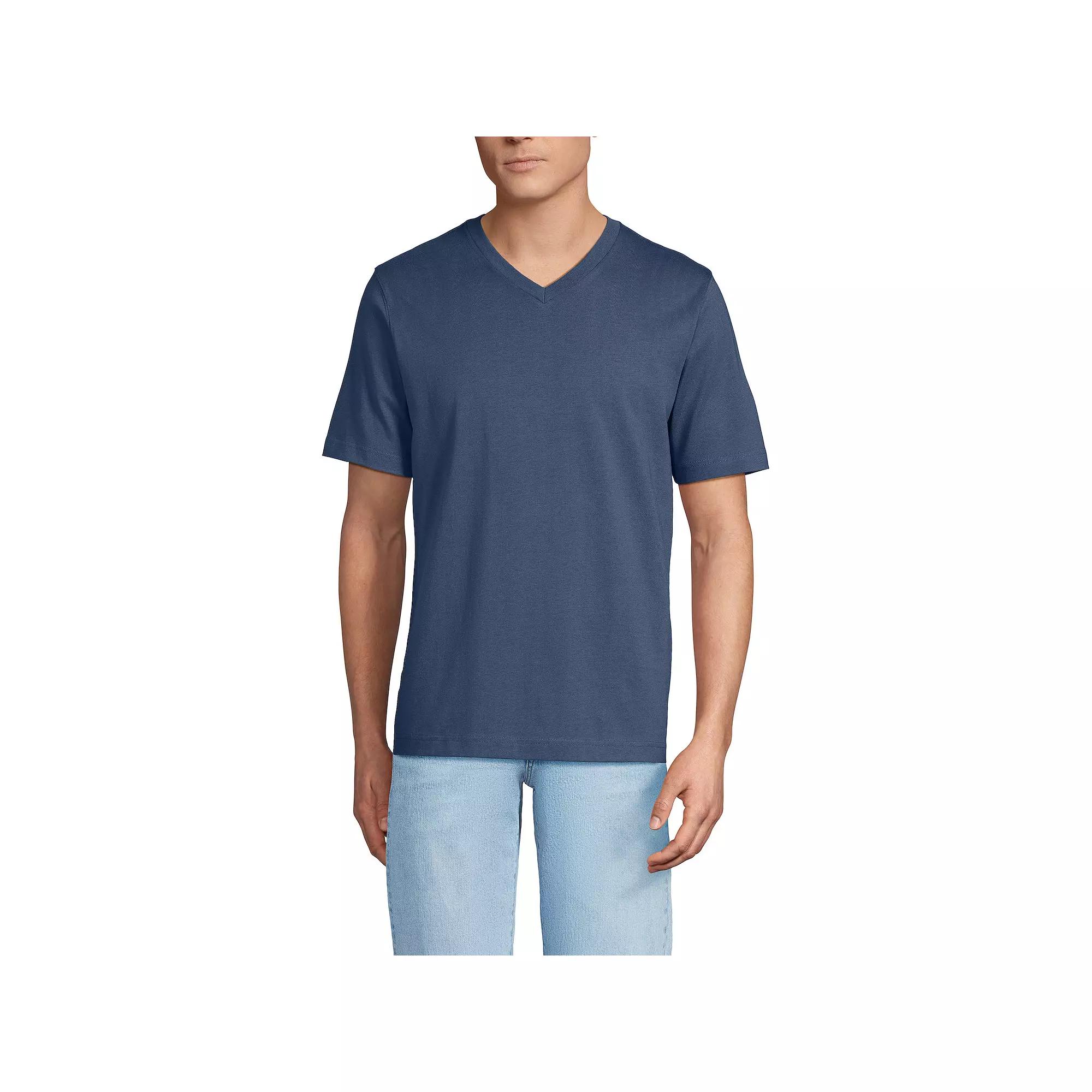 Men's Lands' End Super-T V-Neck Tee,  Product Image