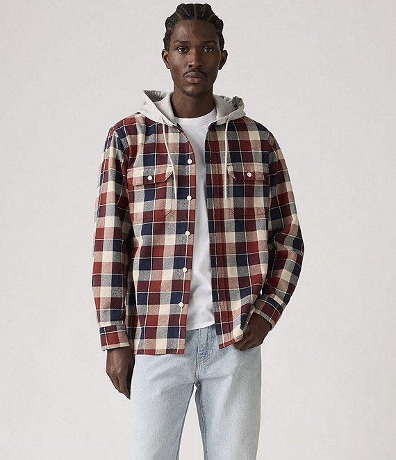 Levi's® Long Sleeve Plaid Hooded Work Shirt Product Image