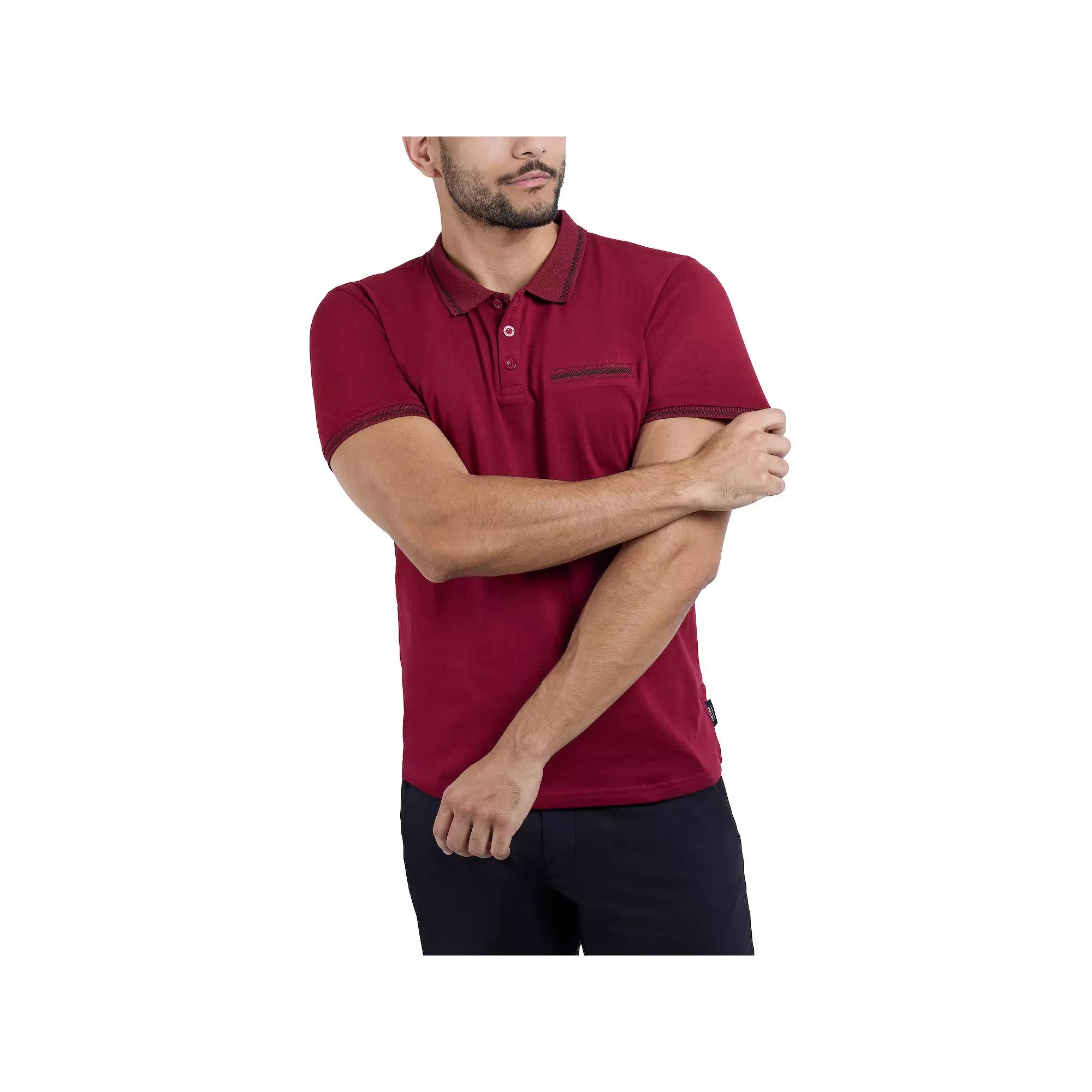 Men's Cultura Short Sleeve Polo With Chest Rib Pocket, Size: Small, Red Product Image