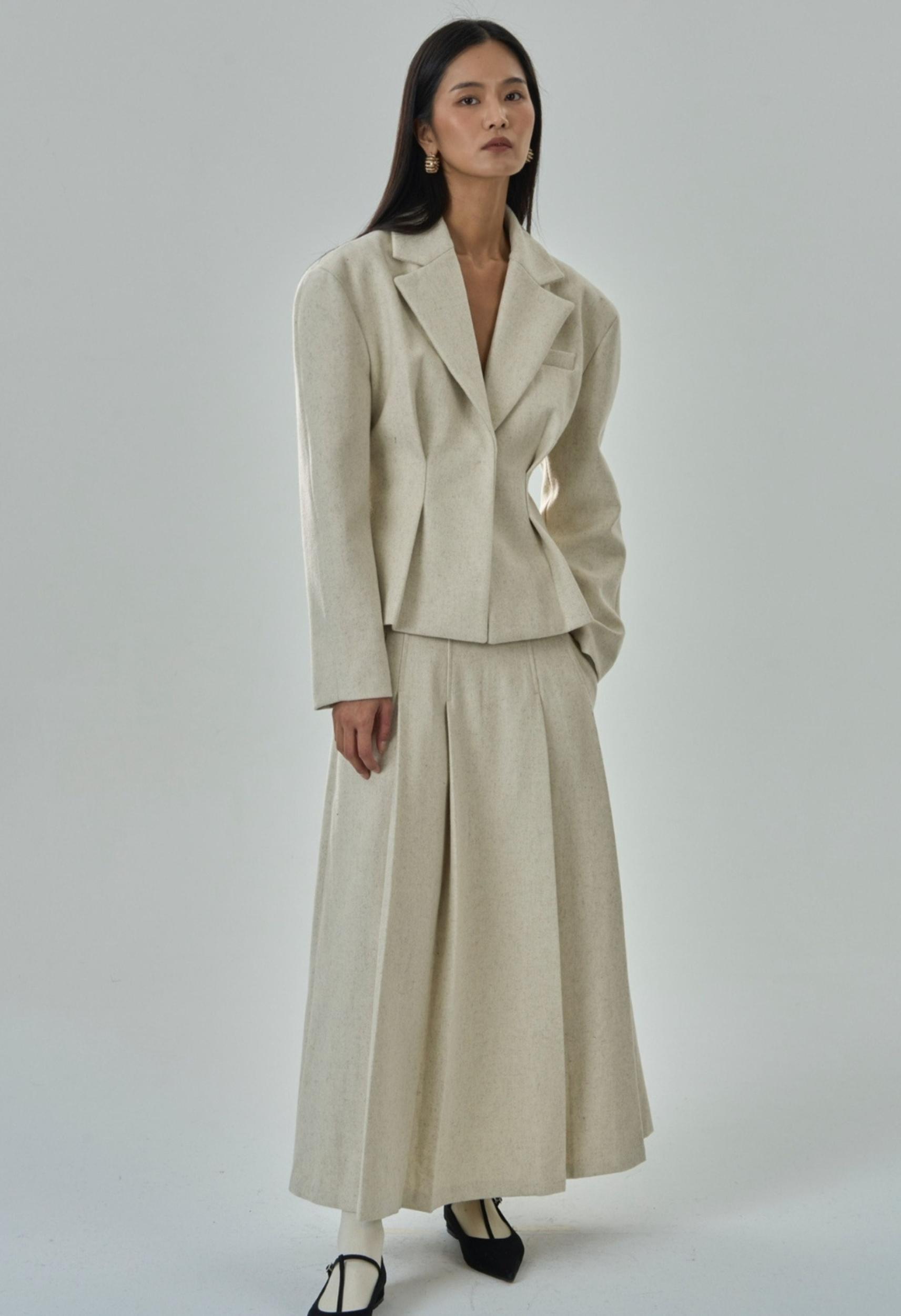 Emmeline Blazer In Ivory Product Image
