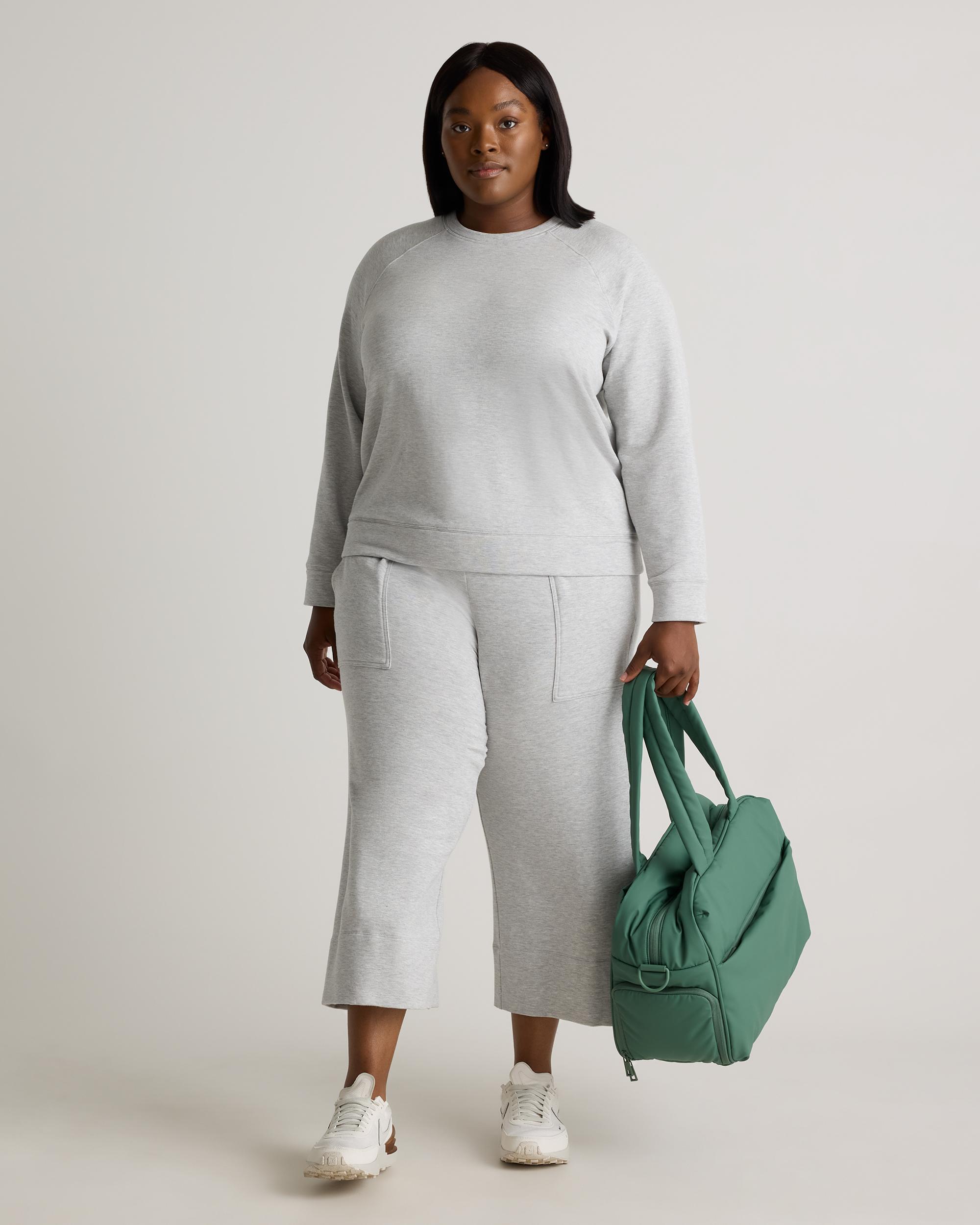 Quince | Women's SuperSoft Fleece Crew Neck Alpaca Sweater Lenzing Modal Product Image