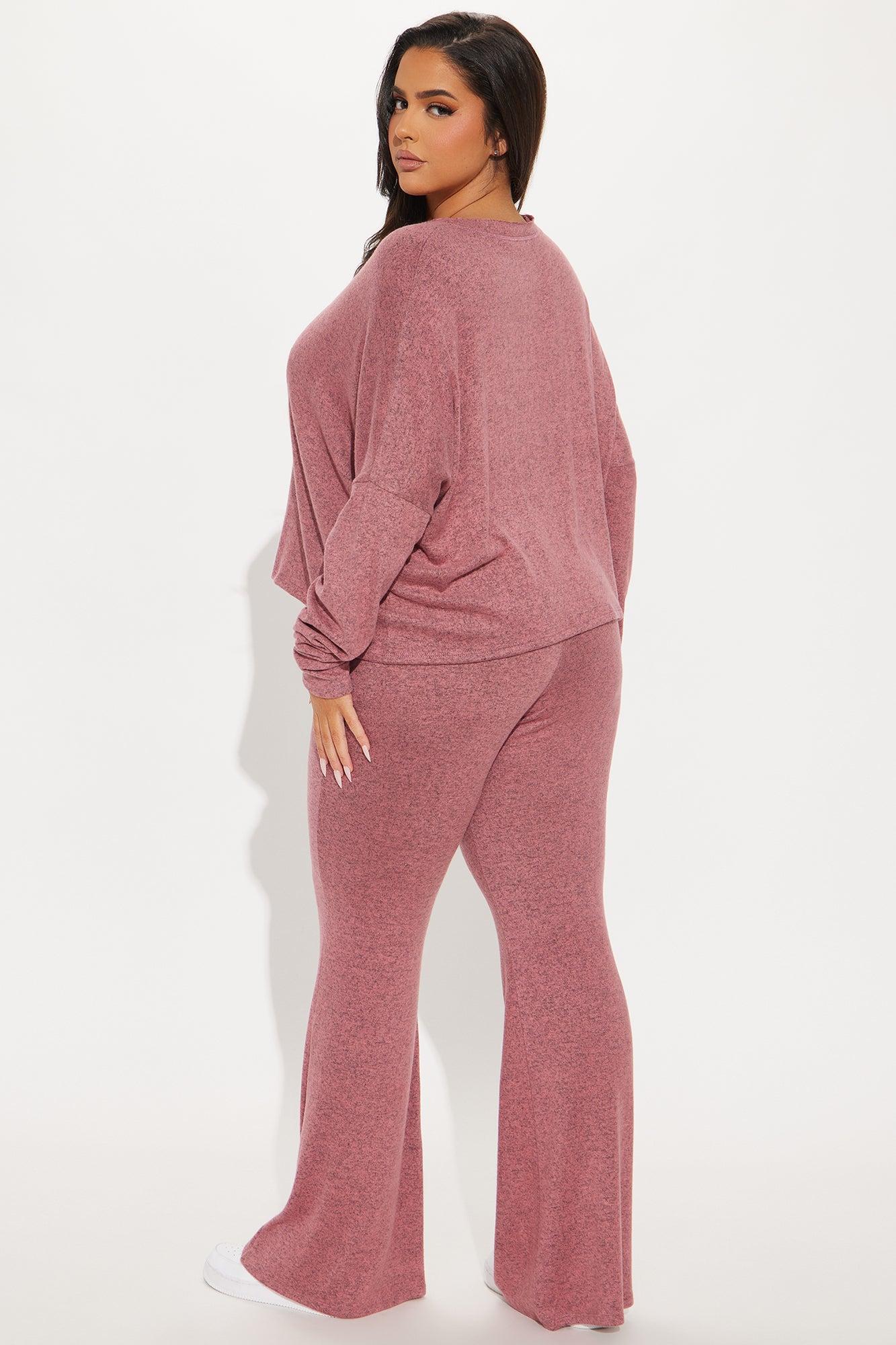 Feel So Cozy Pant Set - Rose Female Product Image