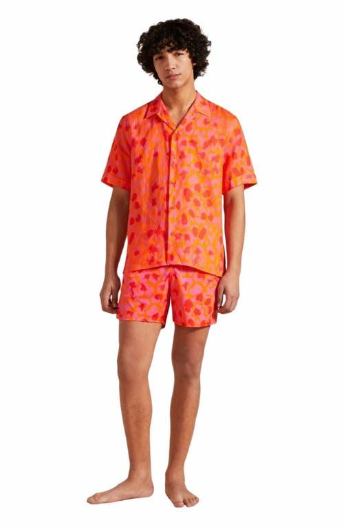 Vilebrequin Men's Bowling Linen New Leopard Shirt Product Image