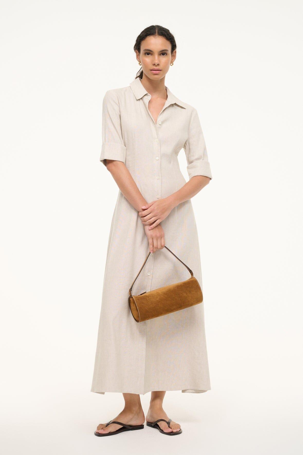 JOAN LINEN DRESS | NATURAL Product Image