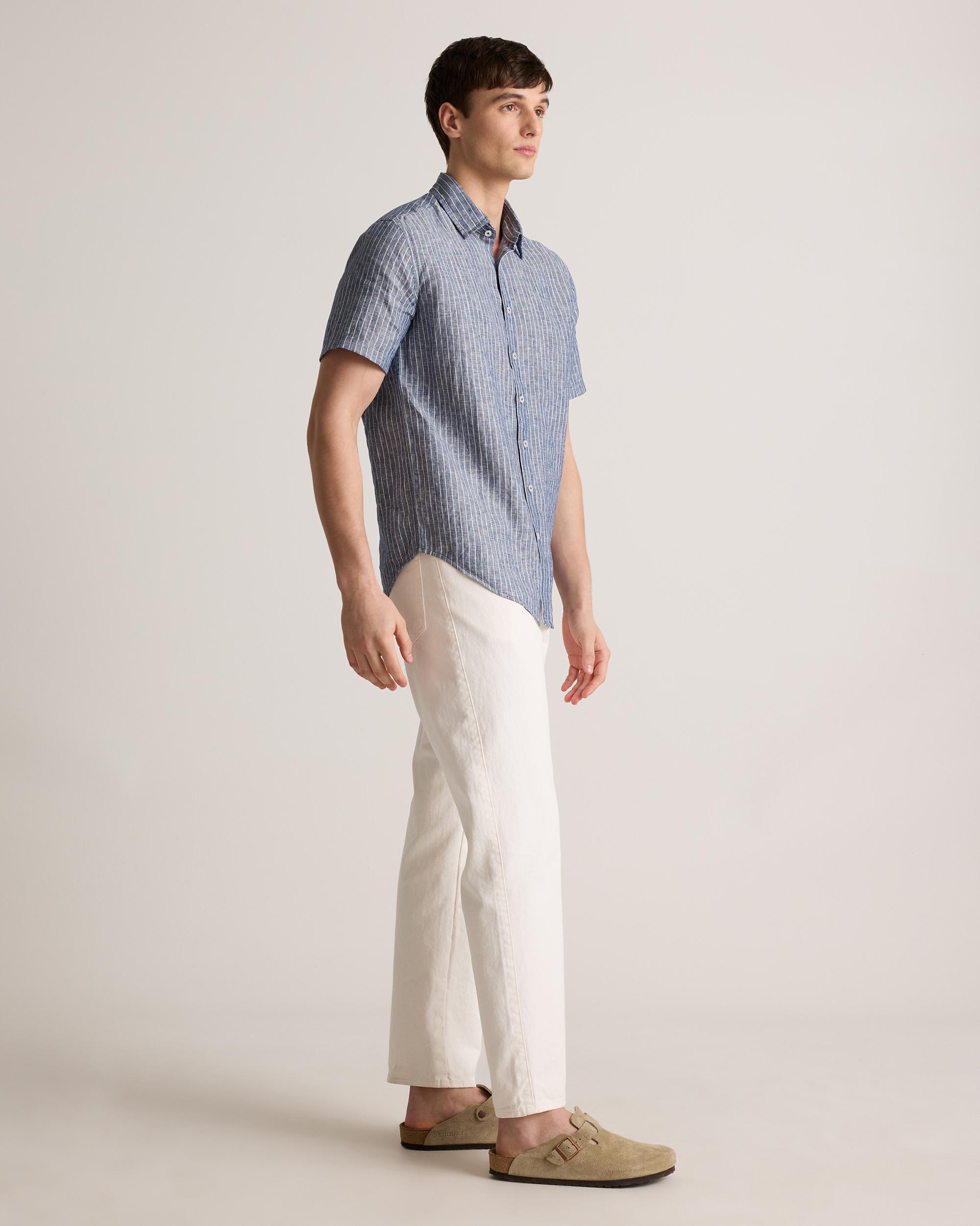 Quince | Men's 100% European Linen Relaxed Short Sleeve Shirt Product Image