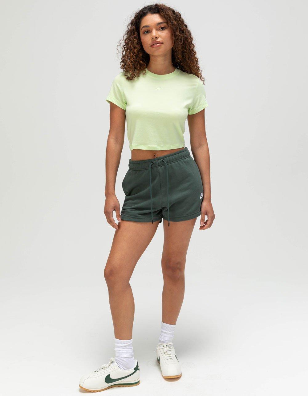 NIKE Sportswear Chill Knit Womens Crop Tee - LIME Product Image