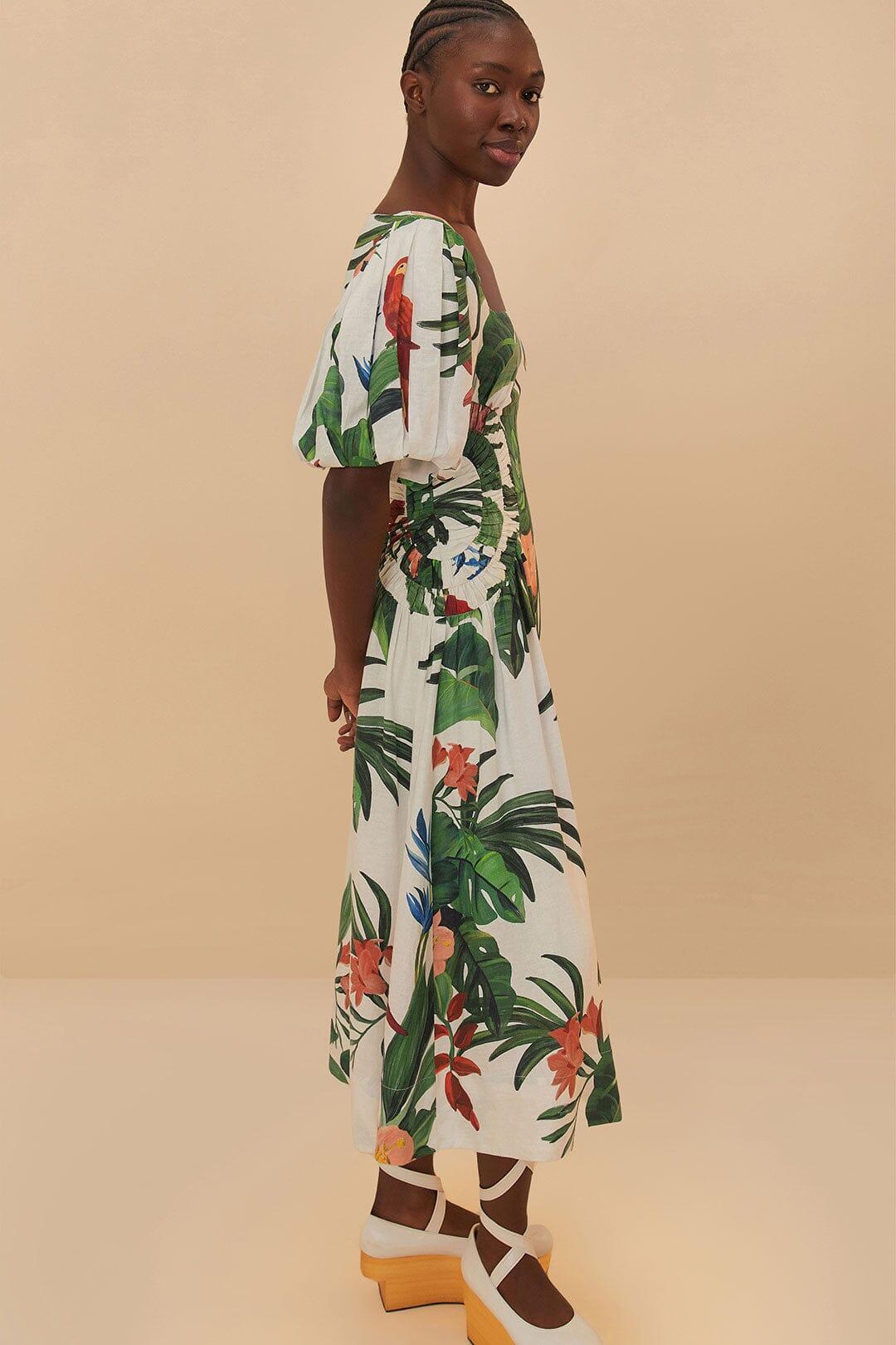 Off-White Midnight Macaw Fiesta Midi Dress Product Image