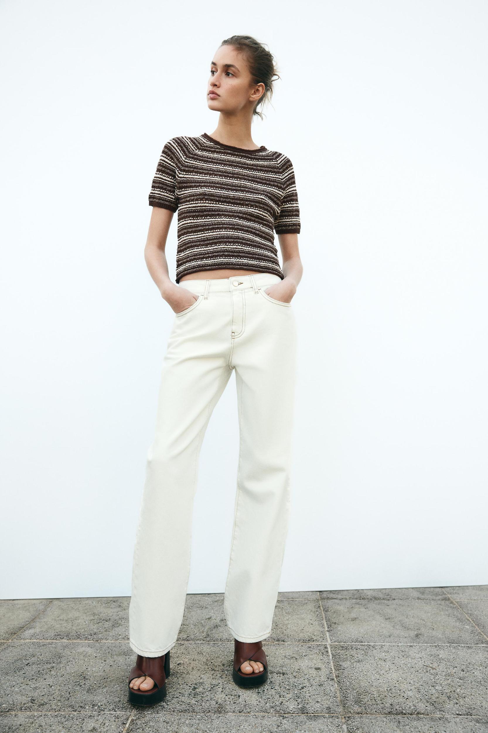 Z1975 SLIM HIGH-WAISTED JEANS WITH CONTRAST TOPSTITCHING Product Image